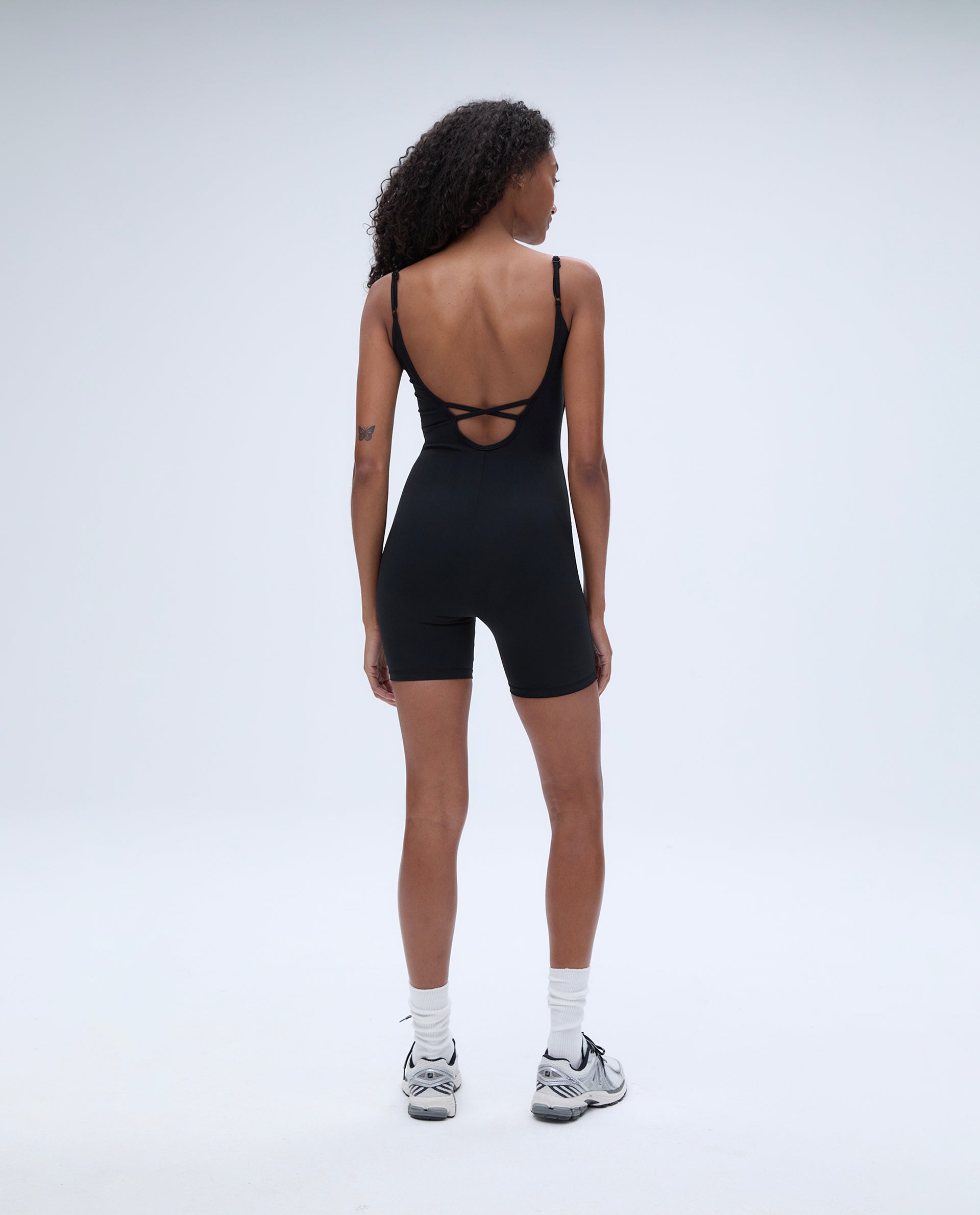 Ultimate Low Cross Back Romper for Women - Stylish Black Jumpsuit for Summer Outfits, Beachwear & Night Out