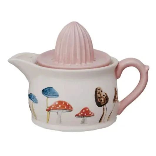 Hand Painted Ceramic Mushroom Juicer - Colorful Fruit & Vegetable Press for Fresh Juice - Perfect for Kitchen, Breakfast, and Healthy Living