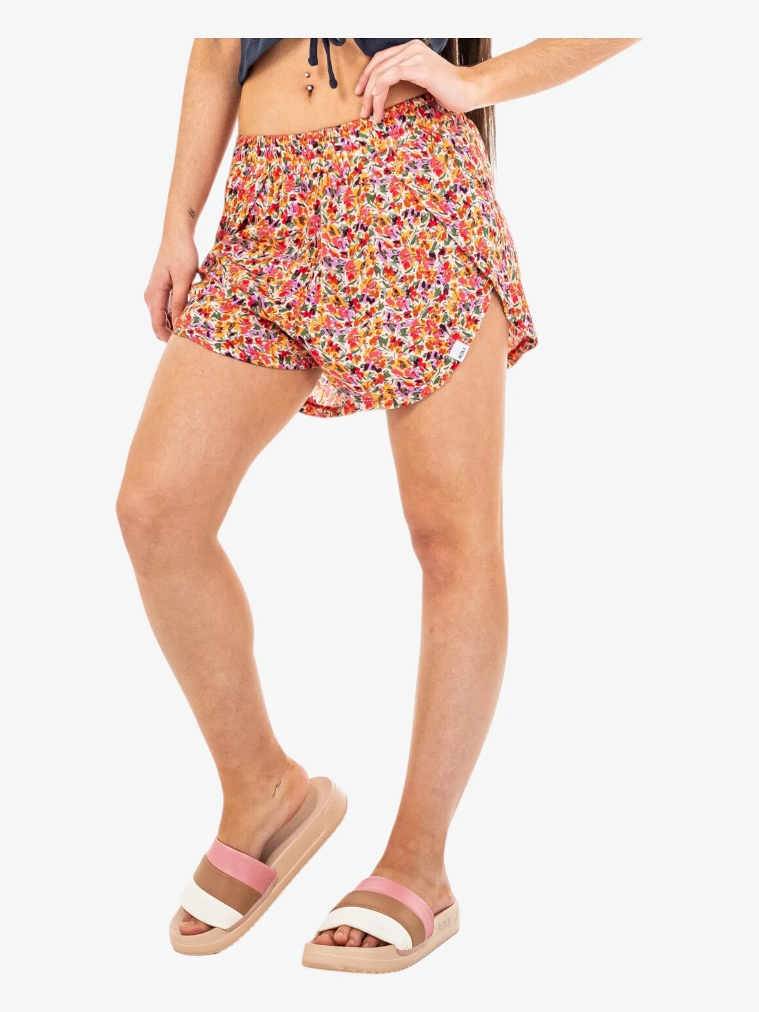 Roxy Tropical Sundance Floral Print Shorts - Women's Casual Summer Beach Shorts for Vacation, Surfing & Outdoor Activities