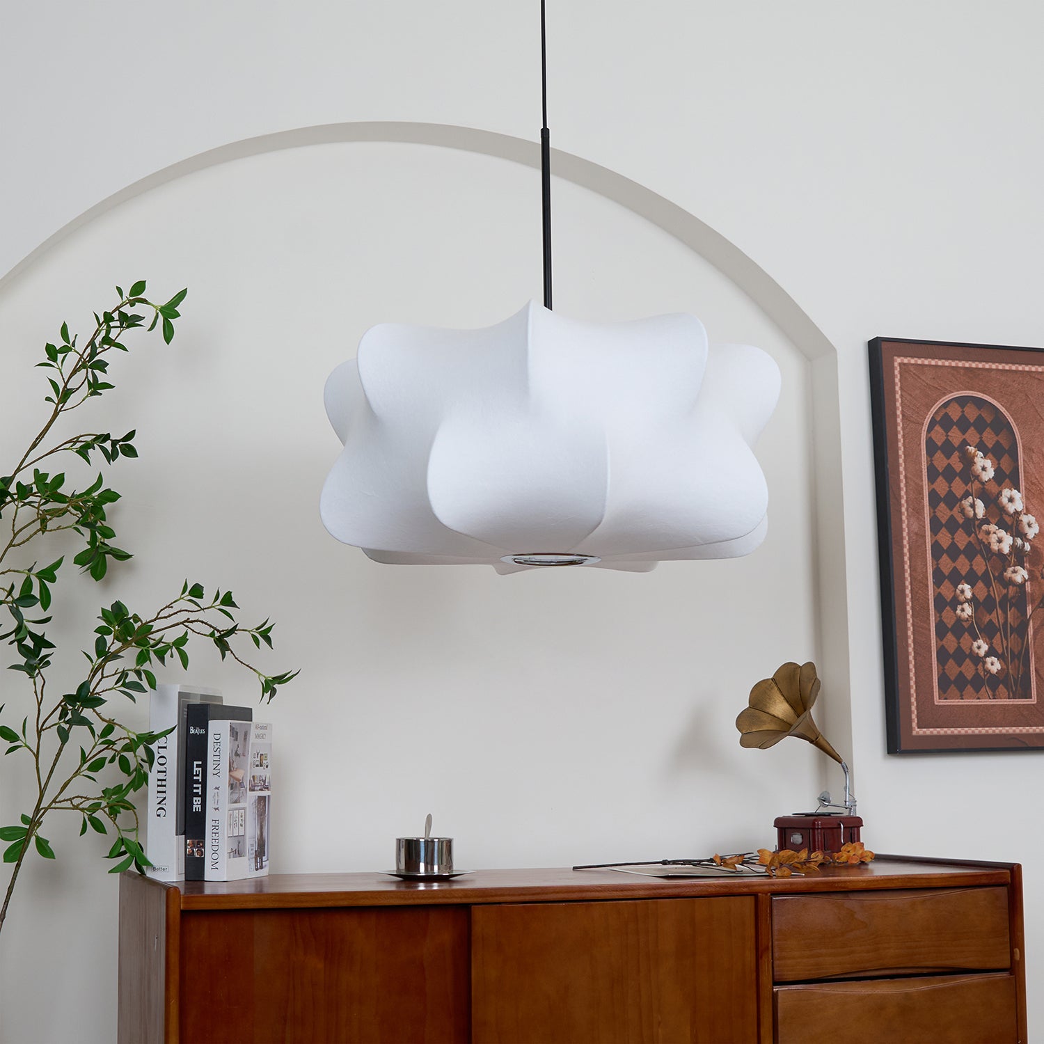 Modern Elysia Pendant Light Fixture - Sleek Hanging Chandelier for Dining Room, Kitchen Island & Bedroom Lighting Decor
