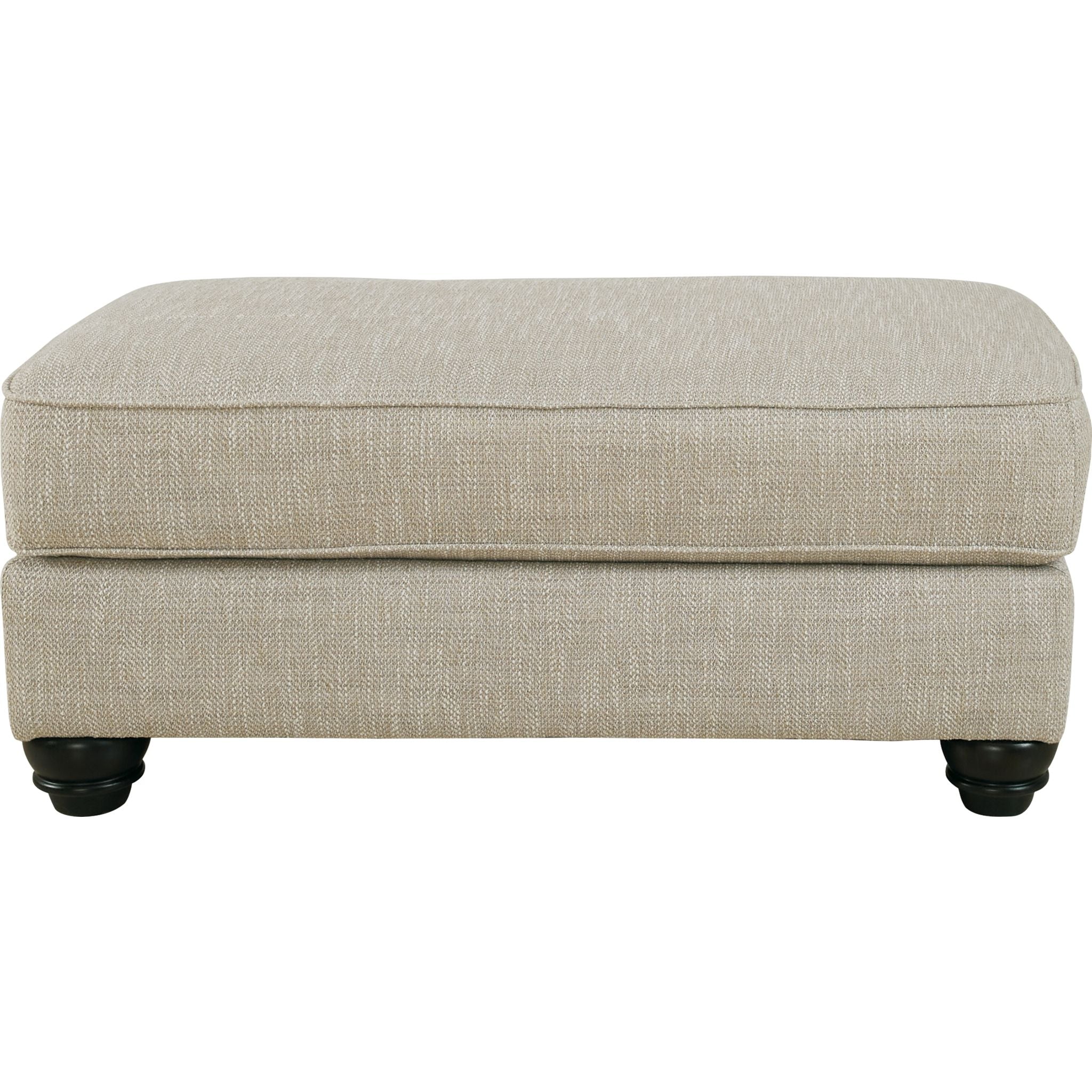 Asanti Ottoman with Storage - Modern Tufted Fabric Footrest Stool for Living Room, Bedroom & Office - Grey (Fog) - Versatile Seating & Home Decor Accent