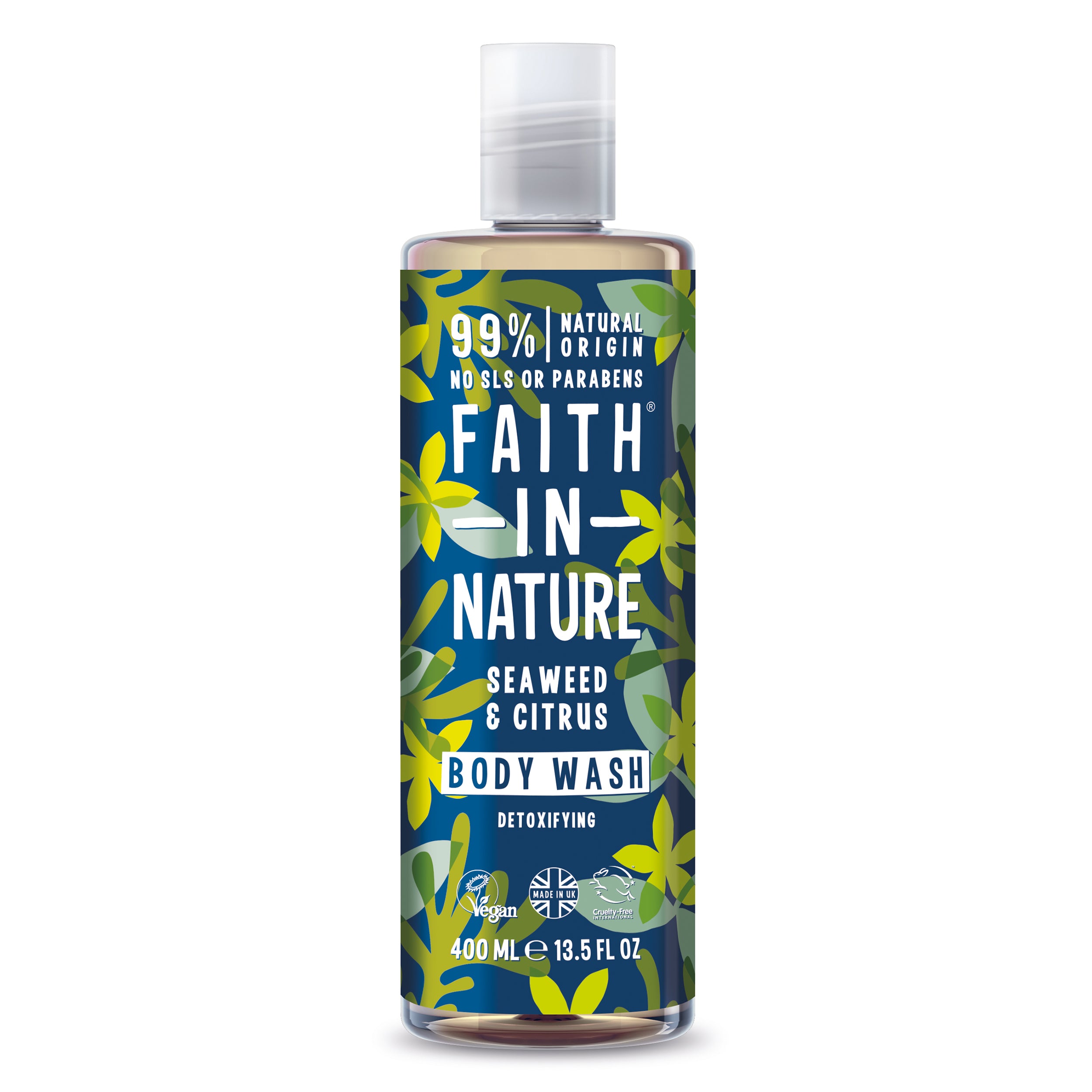 Faith In Nature Seaweed & Citrus Body Wash - Organic & Vegan Shower Gel for Hydrating & Refreshing Skin - Perfect for Daily Use & Spa Days