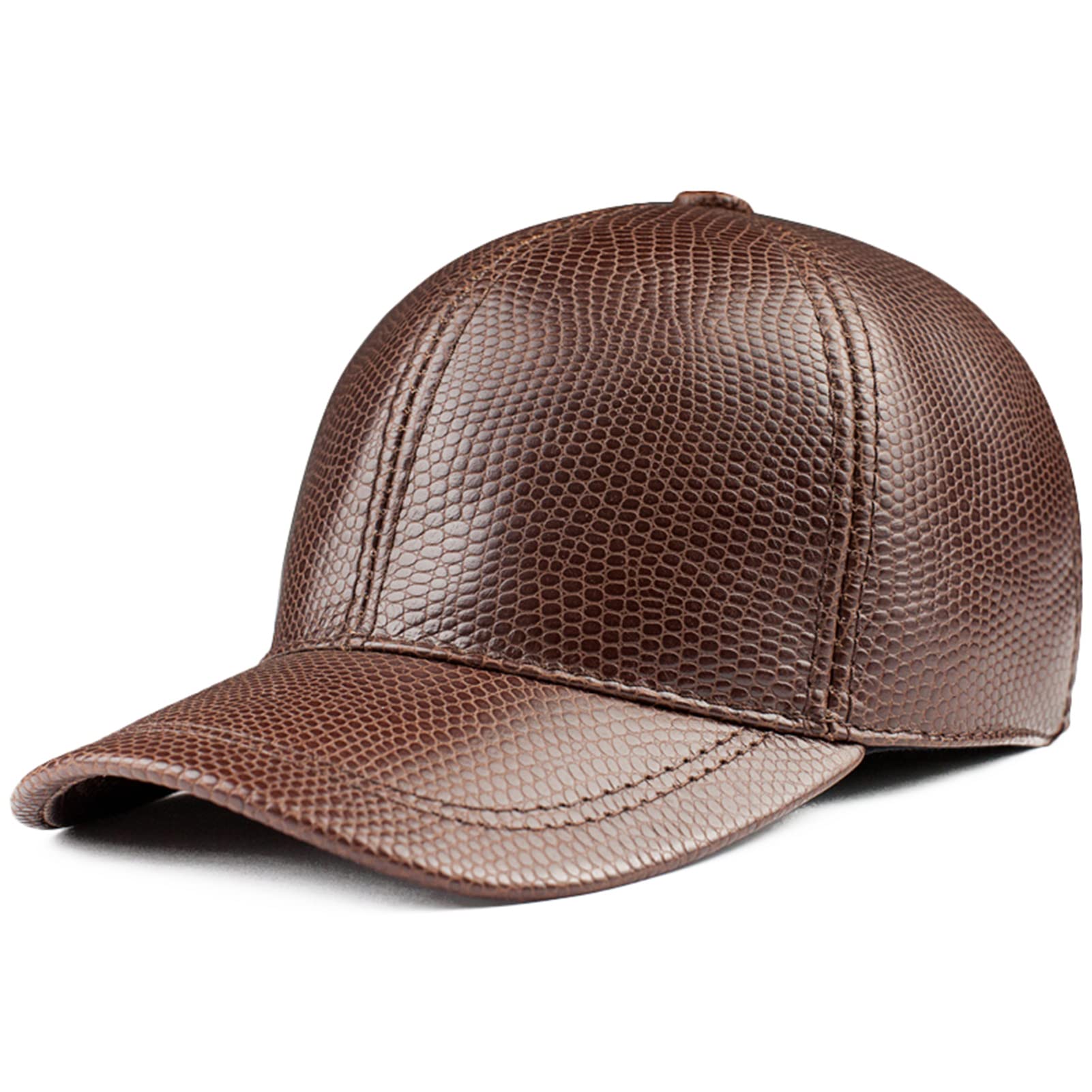Vintage Leather Baseball Cap - Adjustable Dad Hat for Men & Women, Unisex Retro Hunting & Outdoor Driving Hat (Brown) | Perfect for Casual Wear, Sports, and Outdoor Adventures