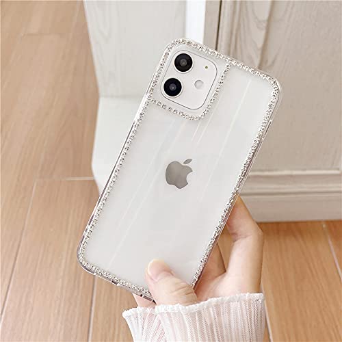 Fycyko iPhone 12 Pro Max Case - Clear Luxury Glitter Bling Protective Cover with TPU & PC for Women & Girls | Perfect for Everyday Use, Parties & Special Occasions