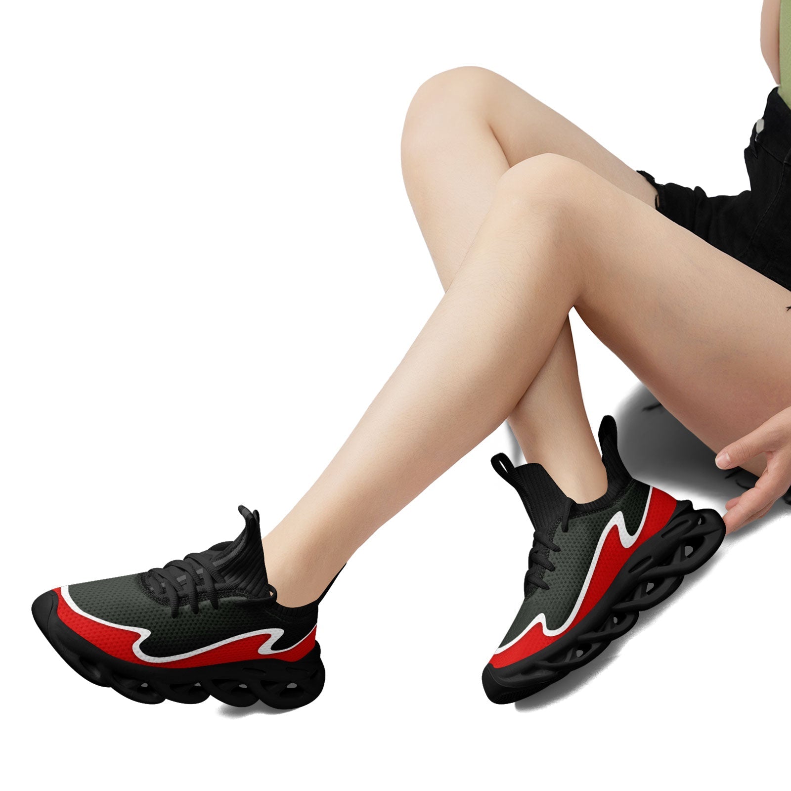 Custom Forest Red Maxsoul Shoes - Personalized Sneakers for Men & Women | Breathable Comfortable Running Shoes | Perfect for Gym, Jogging, and Casual Wear (Model: FN030A E020011 Size 11)