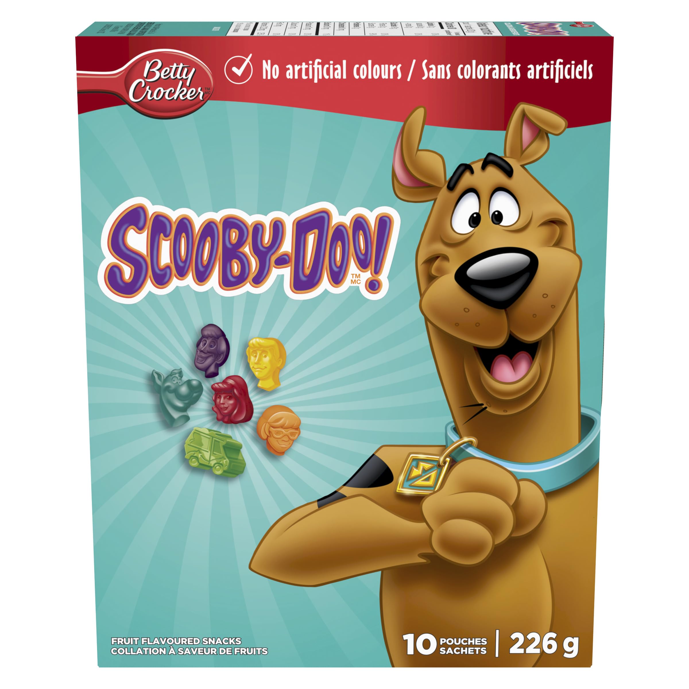 Betty Crocker Scooby-Doo Fruit Flavored Snacks - 10 Pack of Fun Fruit Snacks for Kids | Perfect for Lunchboxes, School Snacks & Birthday Party Treats