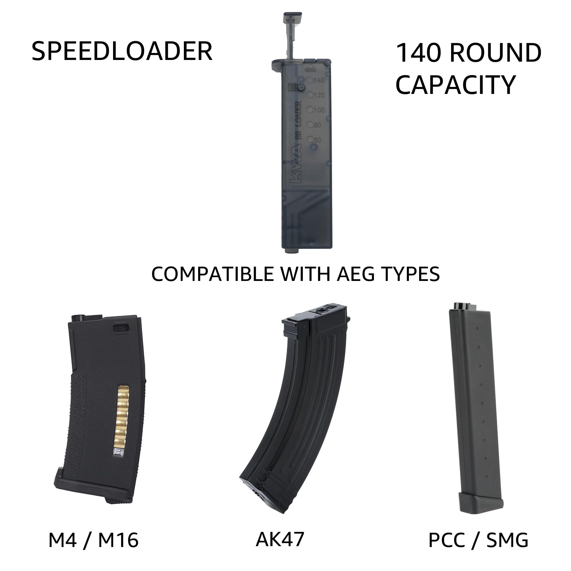 KWA Universal 6mm Airsoft BB Speedloader for Airsoft Gun Magazines | Fast Reloading Accessory for Airsoft Battles & Training