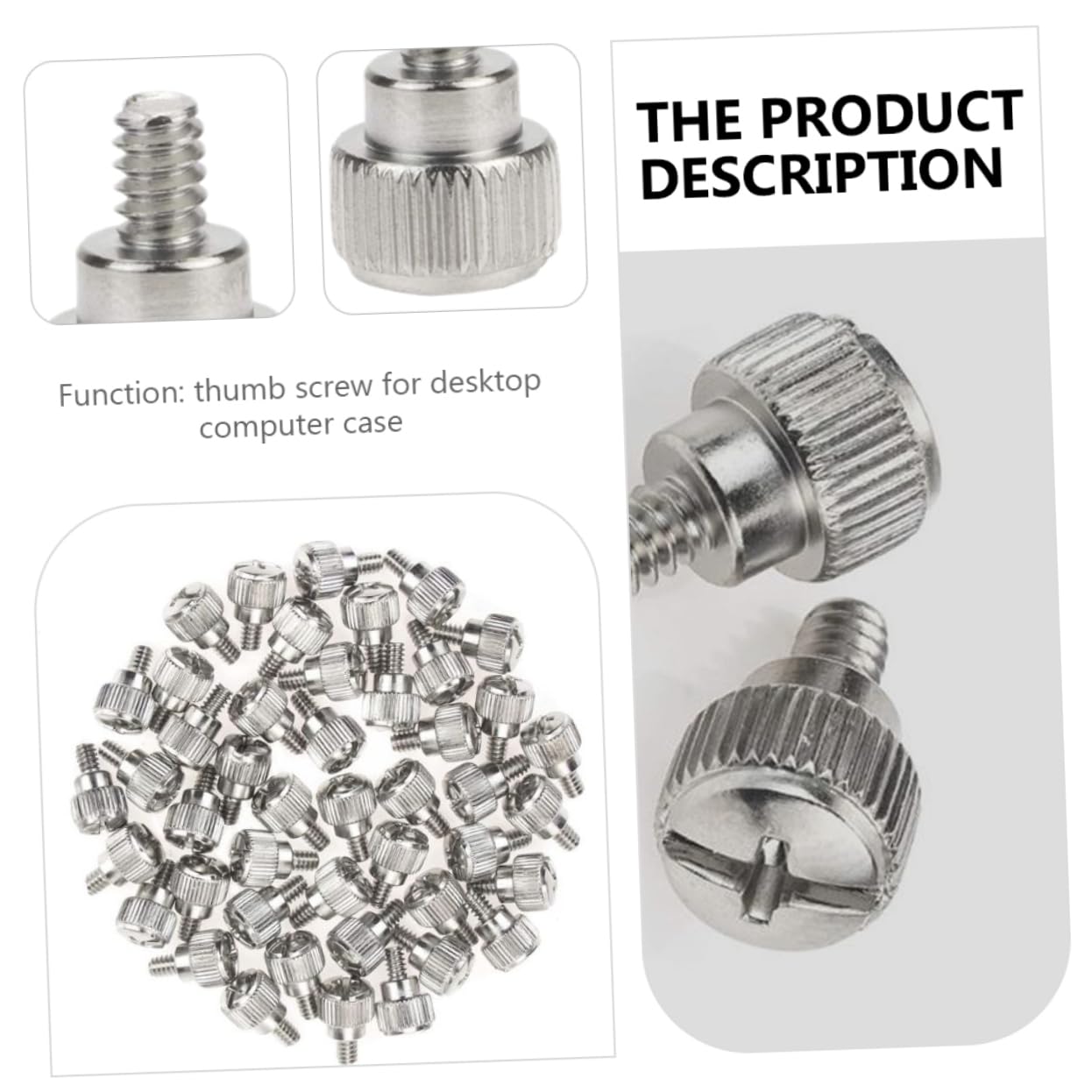 OSALADI 100pcs Computer Case Screws - Thumb Screws for PC Builds & Repairs - Black Oxidation Resistant - Perfect for DIY Computer Assembly, Case Modding & Hardware Maintenance