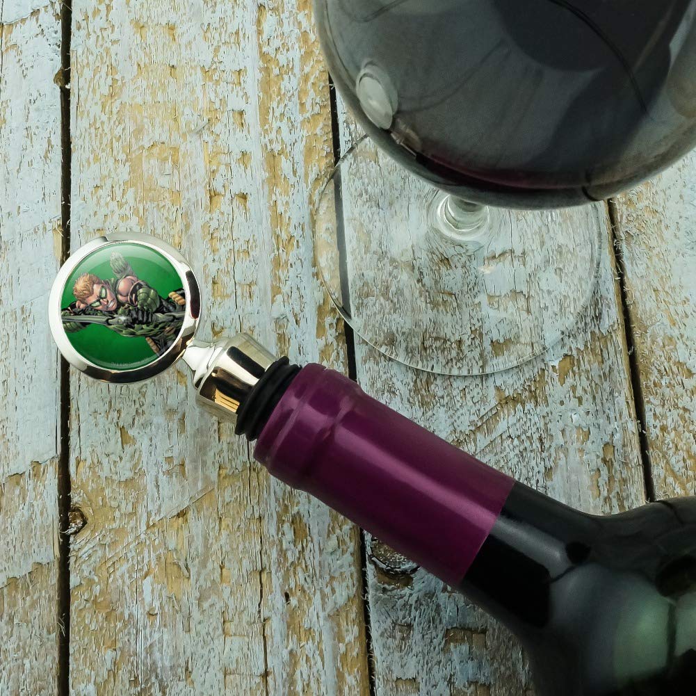 Justice League Green Arrow Wine Bottle Stopper - DC Comics Collectible Bar Accessory for Wine Lovers & Superhero Fans - Perfect for Parties, Gifts & Home Decor