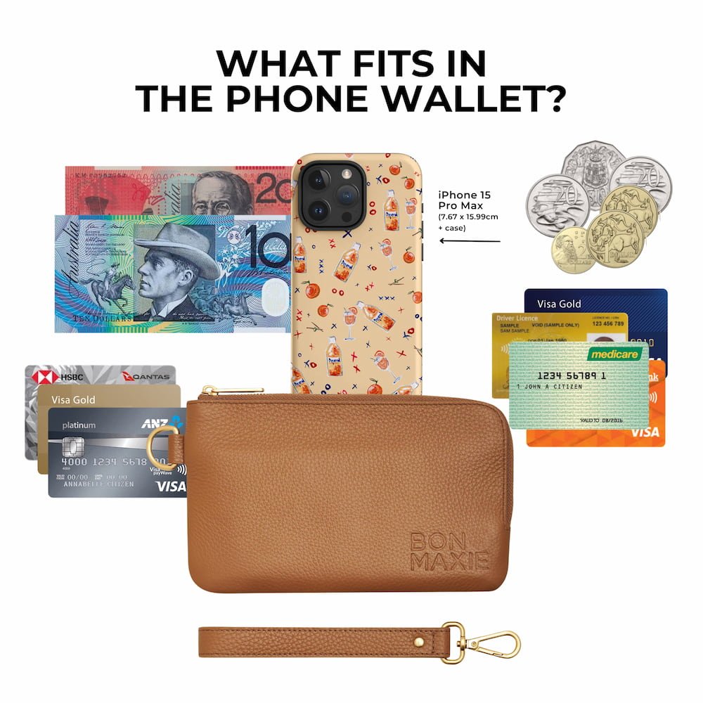 Premium Genuine Leather Phone Wallet Pouch - RFID Blocking, Multi-Card Holder - Perfect for iPhone, Samsung & Smartphones (Electric Peach) | Ideal for Travel, Work & Everyday Use