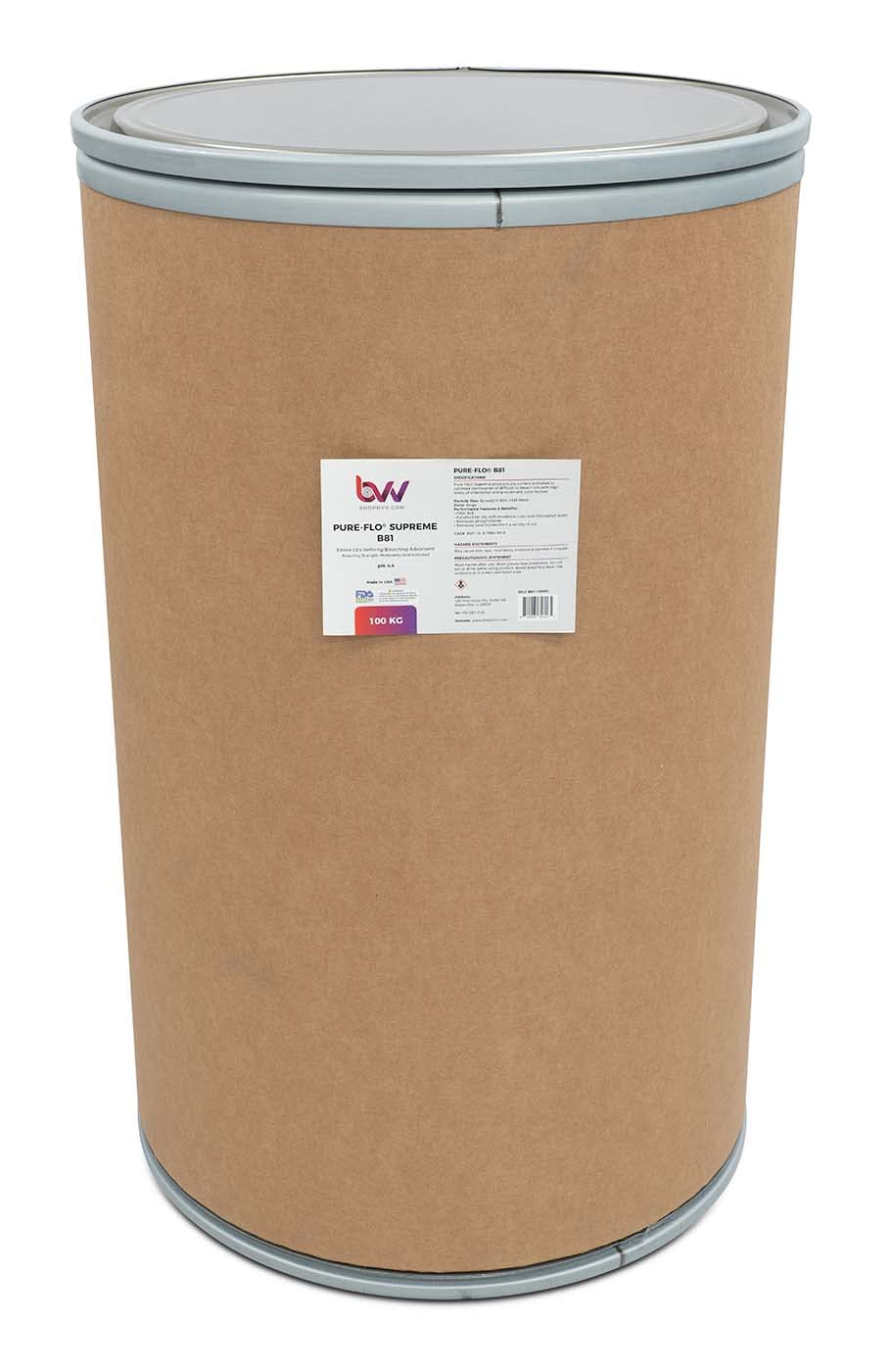 BVV Pure-Flo B81 Supreme Activated Bleaching Clay for Edible Oil Refining - 25kg Bulk (25kg) | Food Grade Decolorizing Bentonite for Cooking Oil, Vegetable Oil & Biodiesel Purification | Industrial & Commercial Use