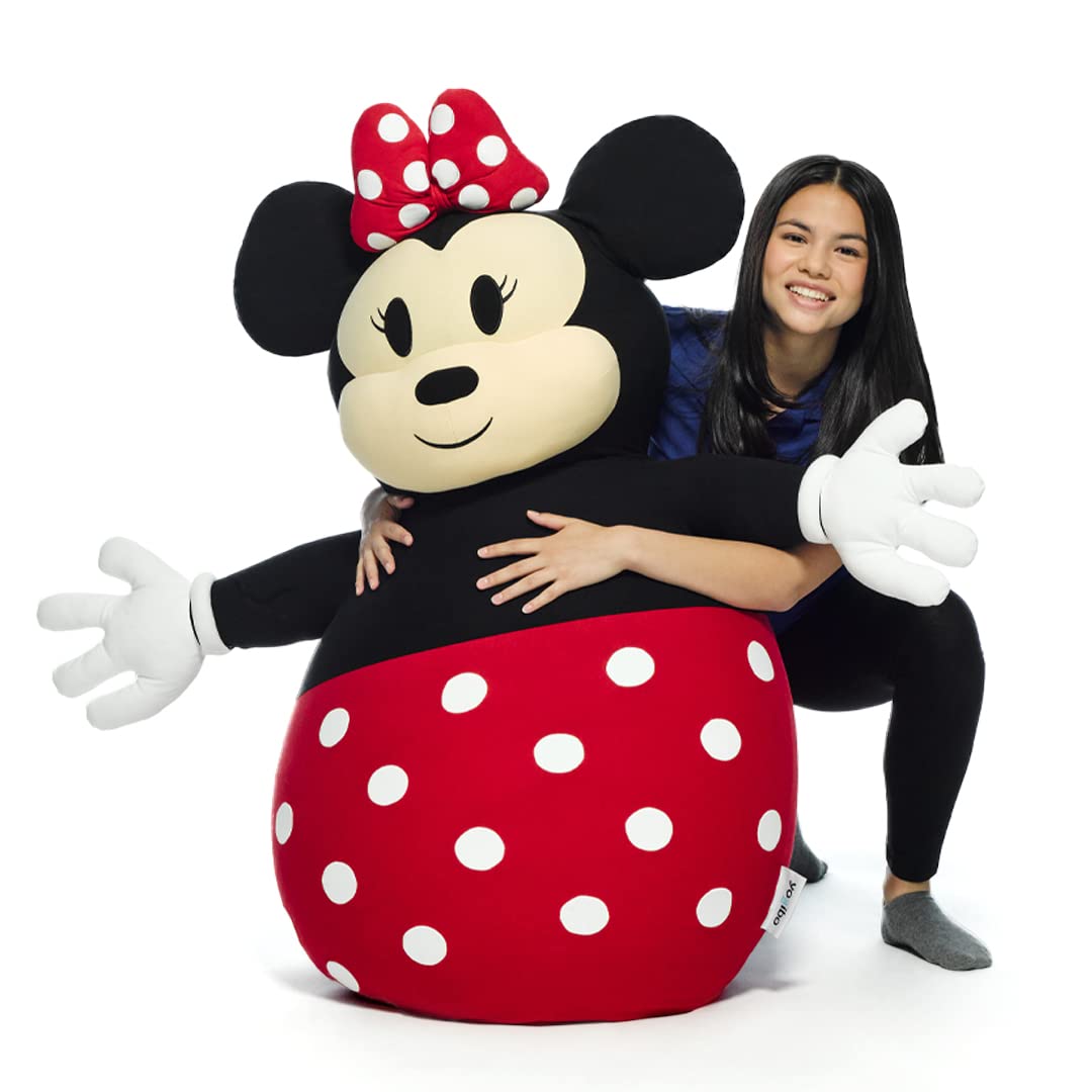 Disney Mickey and Friends Yogibo Bean Bag for Kids - Huggable, Comfortable Minnie Mouse Lounge Chair - Perfect for Playrooms, Bedrooms & Kids' Relaxation Spaces