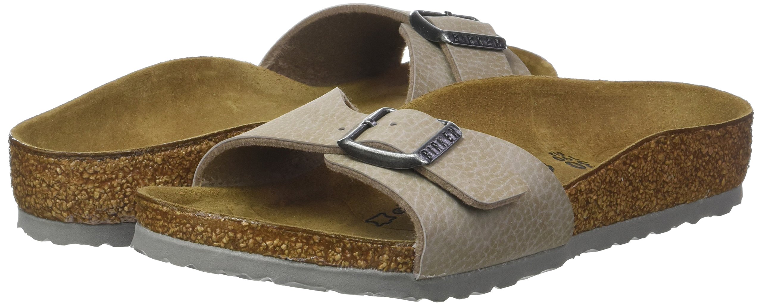Birkenstock Girls' Mules Sandals - Beige Desert Soil Taupe Grey | Comfortable Slide Shoes for Kids | Perfect for School, Beach & Summer Outfits