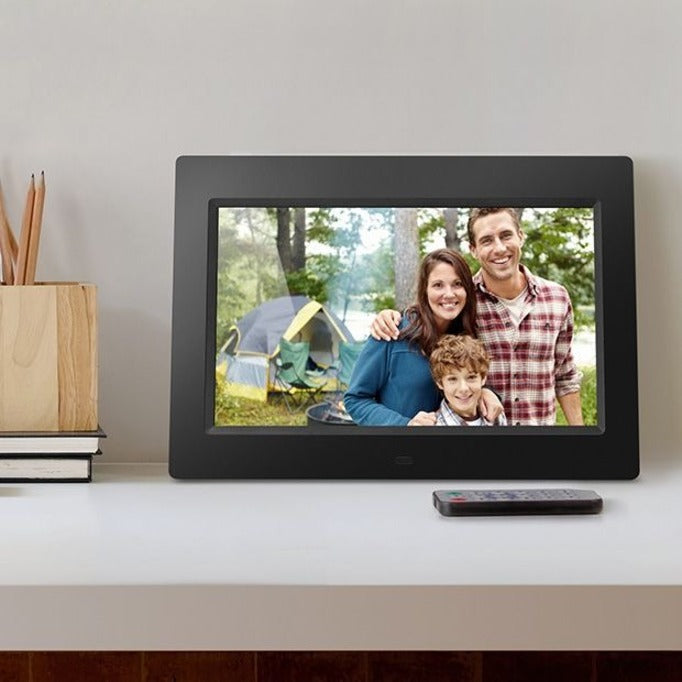 10.1 Inch Digital Photo Frame with 4GB Memory & Remote Control - 1024x600 Resolution for Home Decor, Office Display, and Gift Giving