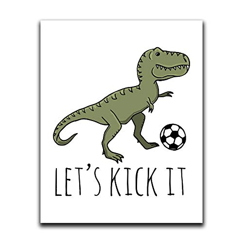 Funny Wall Decor with Sayings - 'Let's Kick It' Humorous Wall Art for Bedroom, Bathroom, Kitchen, Office & Living Room | 8x10 Inch Home Decor for Apartments & Dorm Rooms - Perfect for Gifts & Adding Personality to Any Space