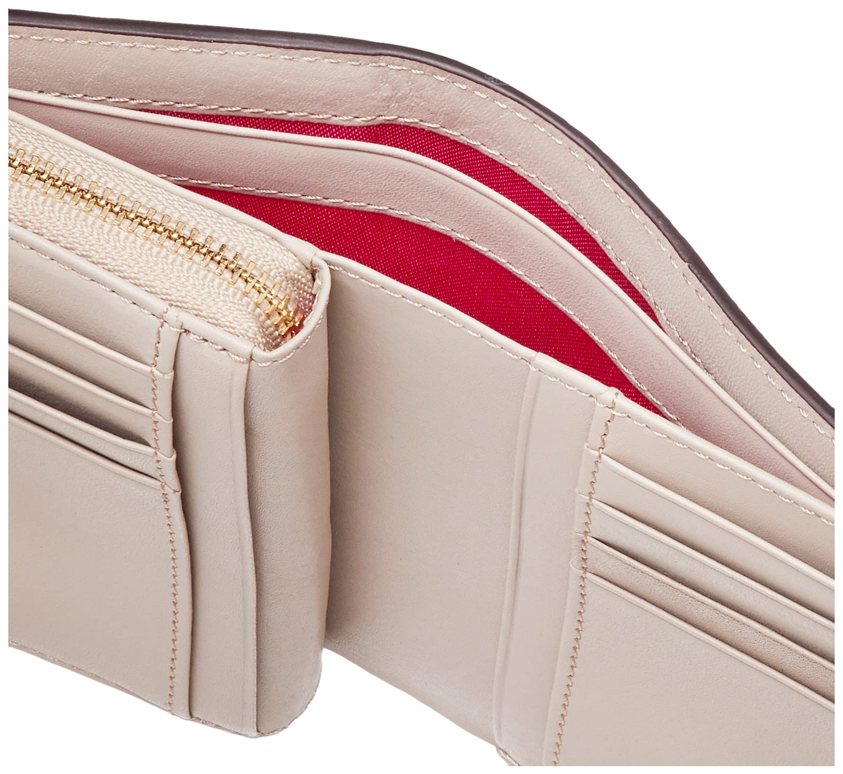 KATHARINE HAMNETT LONDON Women's Bi-Fold Zipper Wallet with Coin Purse - Stylish & Compact for Everyday Use, Travel, and Gift Giving