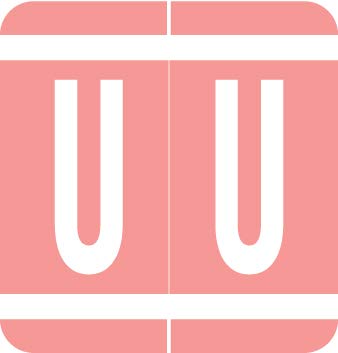 VRAM Series File Folder Labels - Pink Letter U Stickers for Medical Records (250/Roll)