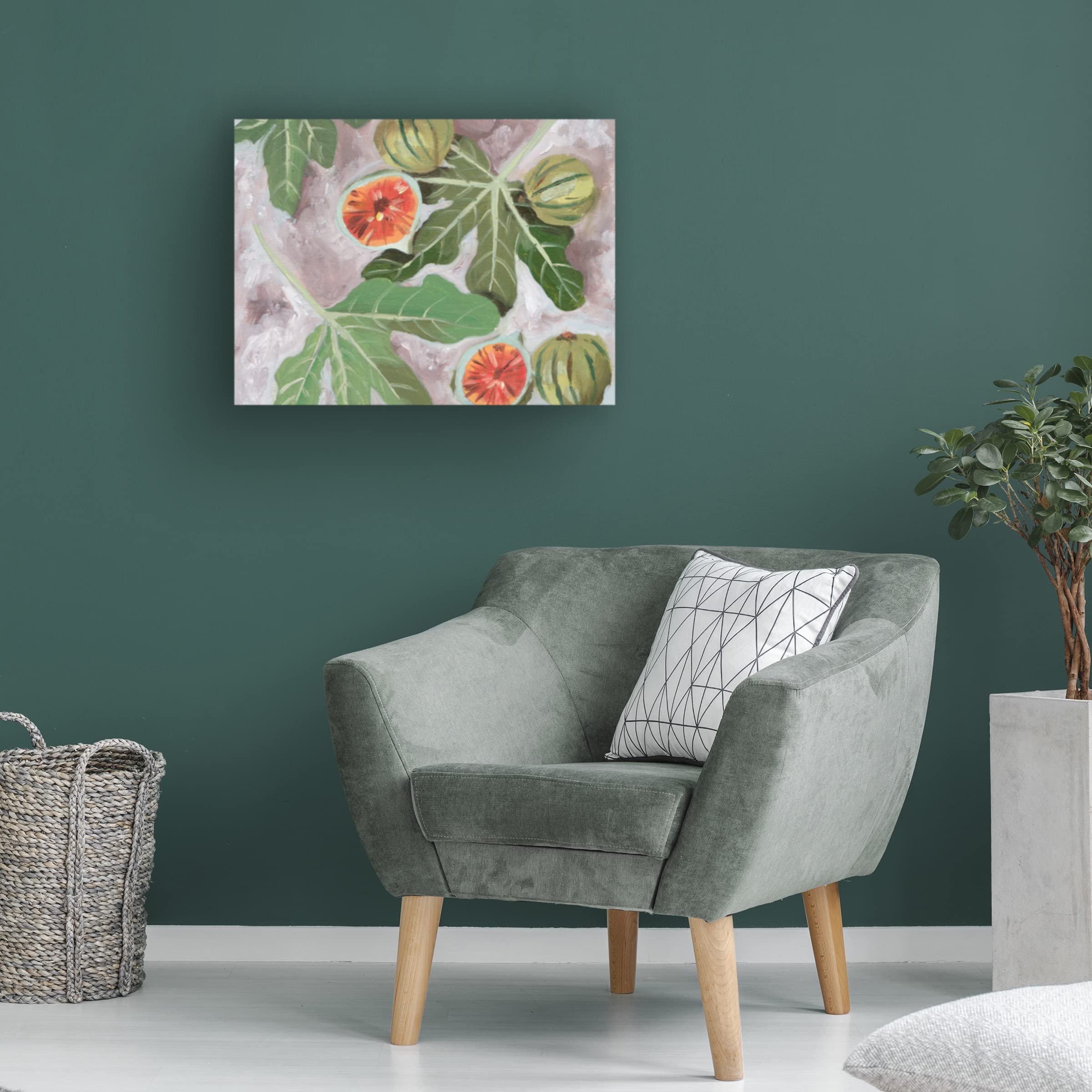 Trademark Fine Art 'DecoratIVe Fig II' Canvas Wall Art by Melissa Wang - Modern Abstract Painting for Living Room, Bedroom & Office Decor