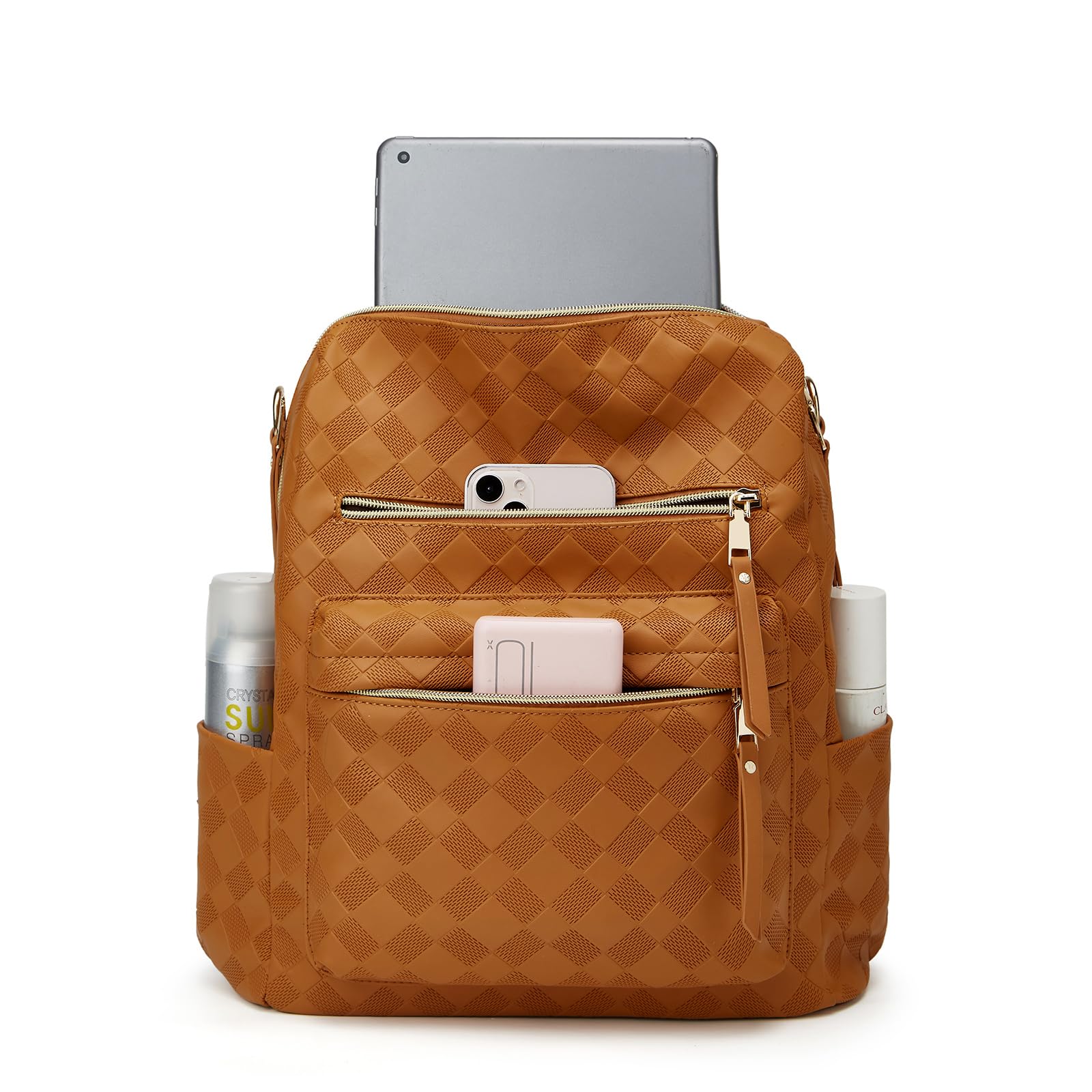Stylish Women's PU Leather Convertible Backpack Purse - 2-in-1 Travel Satchel & Handbag Set for Daily Use, Work & Weekend Getaways