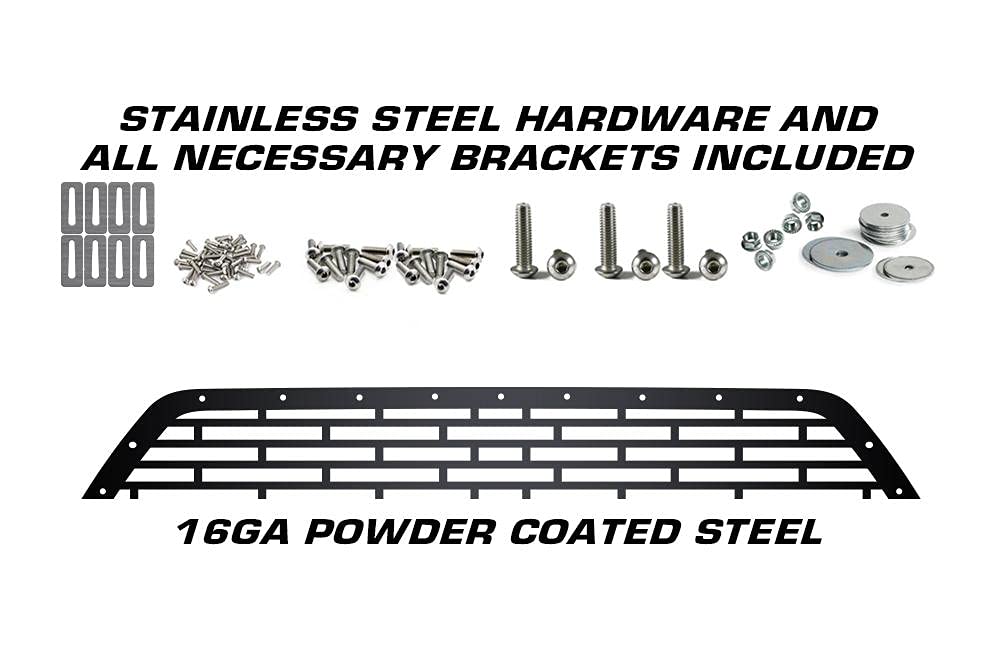 Dodge Ram 1500 2013-2018 Steel Grille Replacement - Durable Powder Coated Satin Black Finish - Perfect for Off-Roading & Truck Customization