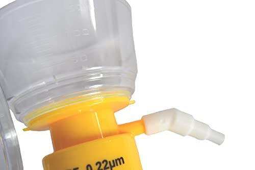 150ml Sterile Vacuum Filtration Bottle Top with 0.22µm PVDF Membrane - Graduated Scale for Precise Measurements (12-Pack) - Ideal for Laboratory, Pharmaceutical, and Biotechnology Applications