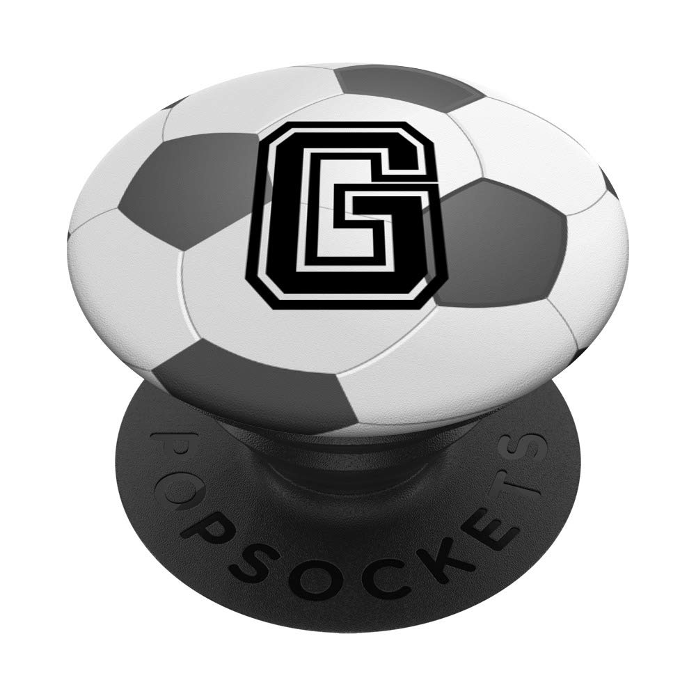 Soccer Ball Letter G Initial PopGrip | Swappable Phone Grip for Soccer Fans, Players & Coaches | Perfect Soccer Gift for Match Day & Training