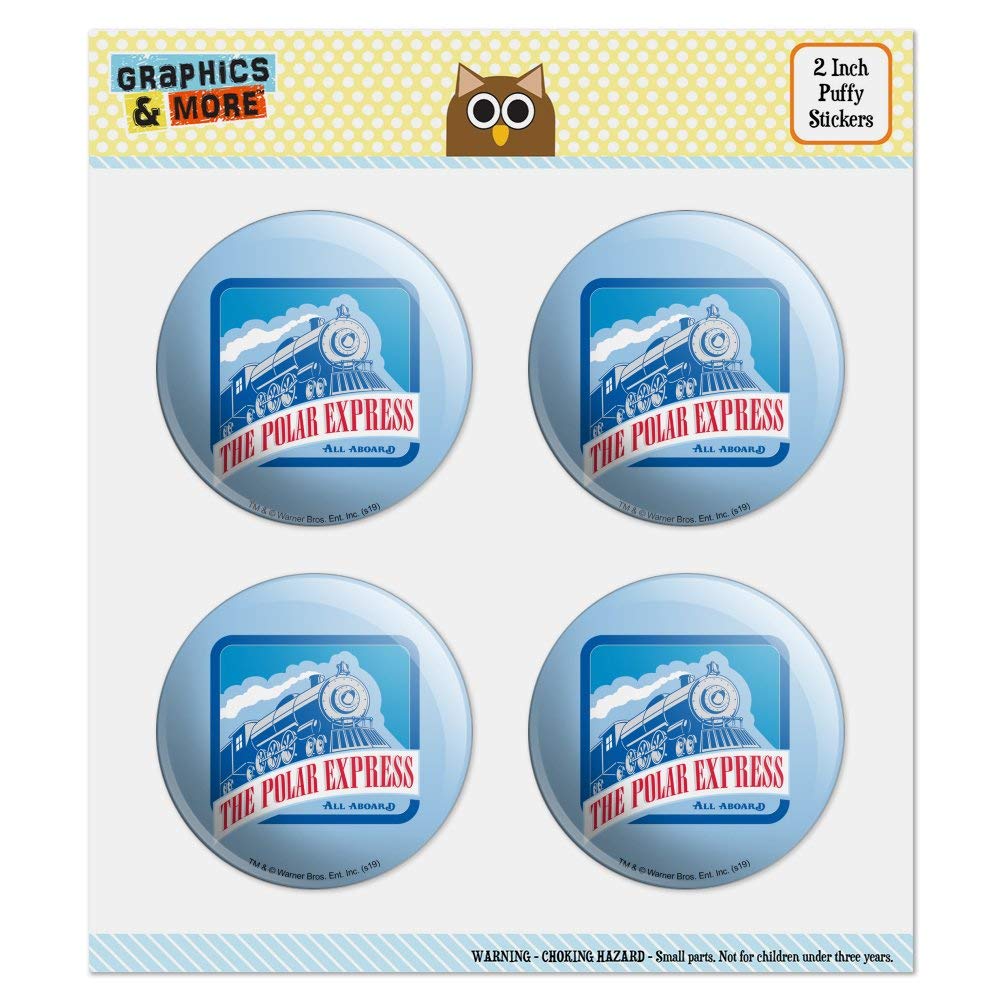 The Polar Express All Aboard Puffy Bubble Dome Stickers for Scrapbooking, Card Making & DIY Crafts - Perfect for Holiday Albums, Christmas Cards & Memory Books