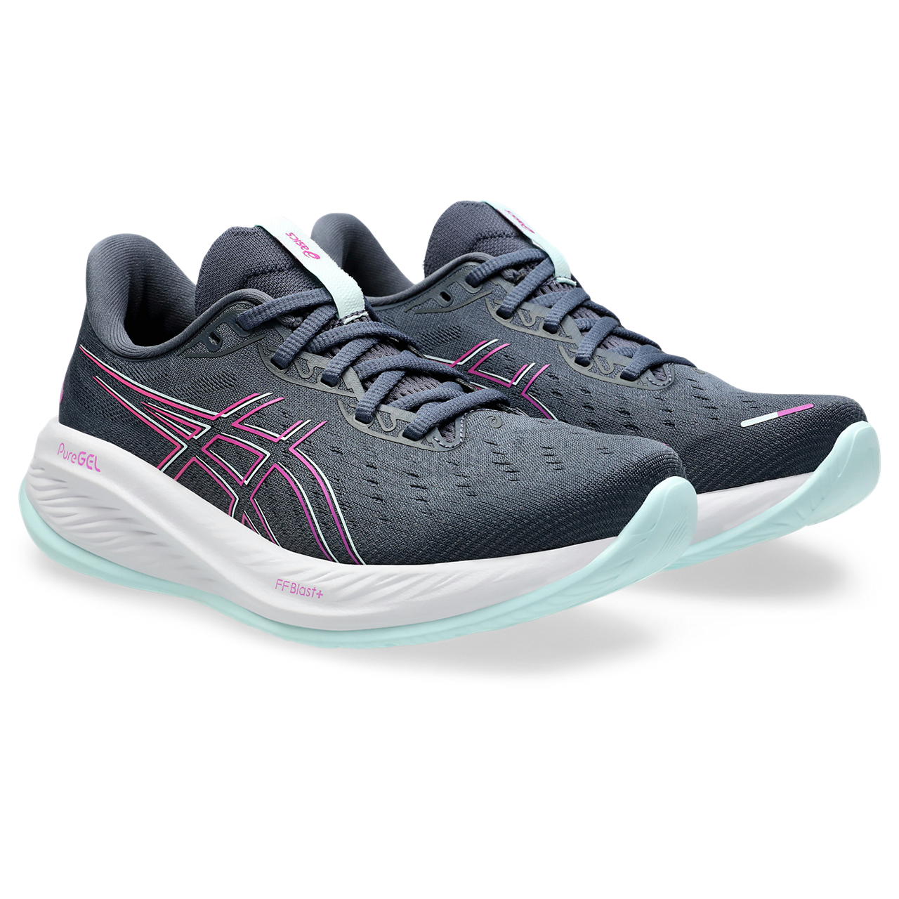 ASICS Women's Cumulus 26 Running Shoes (Tarmac/Bold Magenta) - Lightweight Cushioned Sneakers for Road Running, Jogging & Gym Workouts
