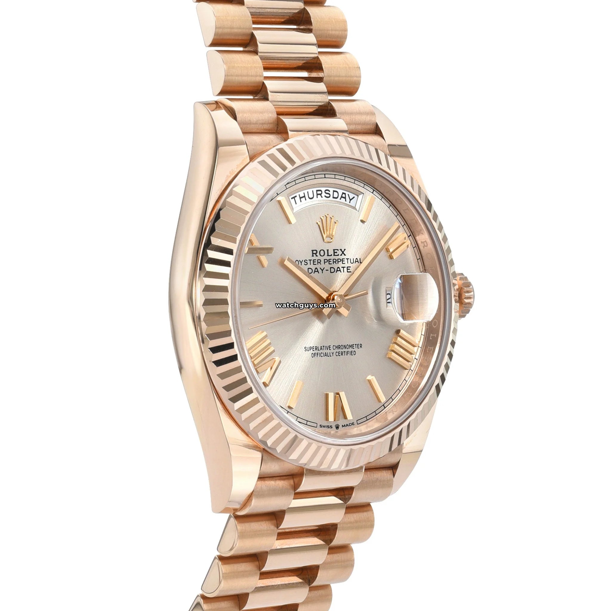 Rolex Day Date 228235 18K Rose Gold Sundust Dial Men's Watch - Luxury Dress Watch for Business & Formal Occasions