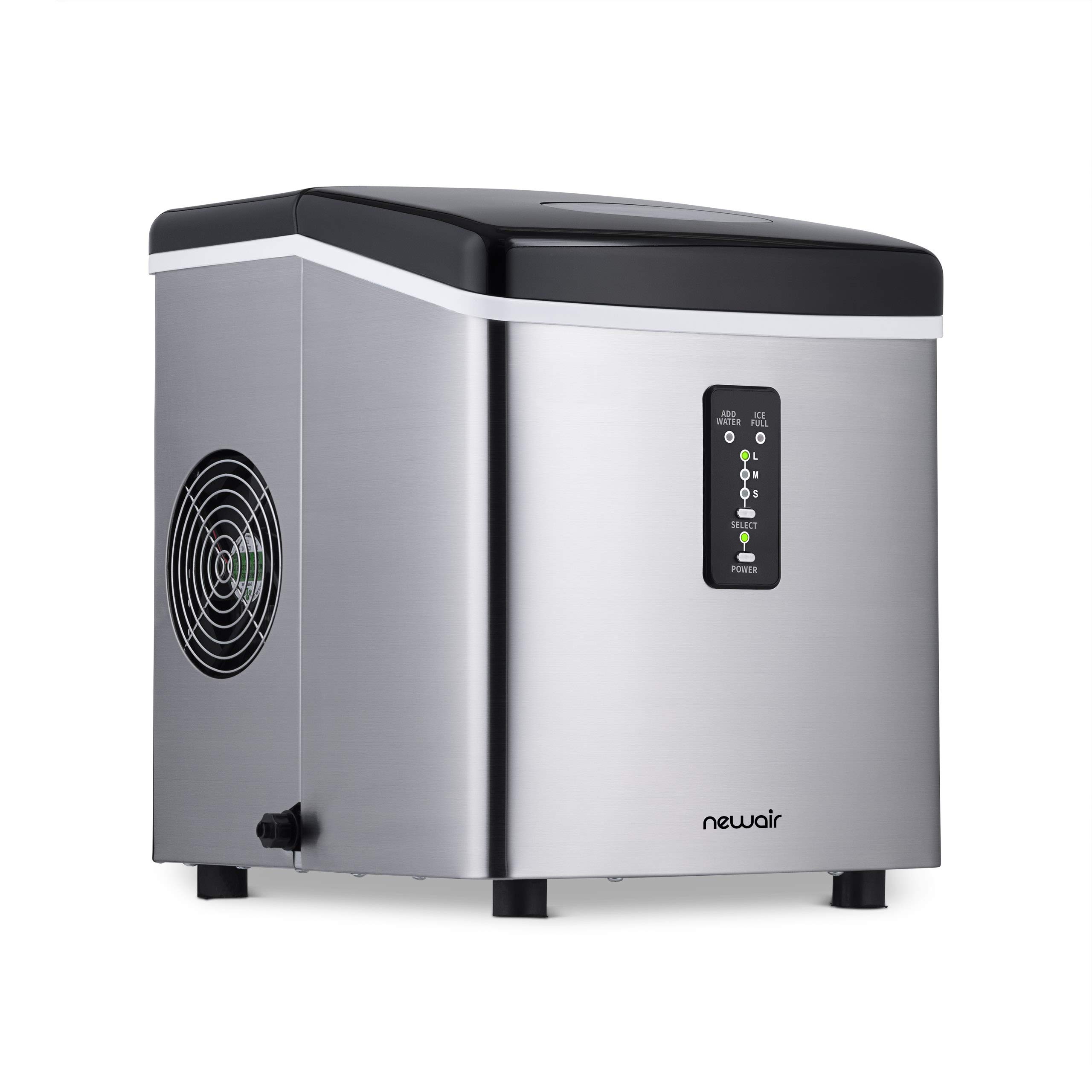 NewAir Countertop Ice Maker - Fast 26lbs Daily Production with Self-Cleaning Function | OXO Good Grips Flexible Scoop for Easy Ice Handling | Perfect for Home Bars, Parties, and Outdoor Gatherings