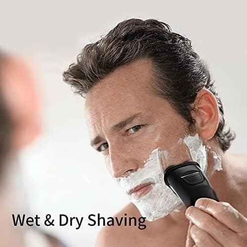 Men's Electric Razor - Rechargeable Triple Blade Shaver, Waterproof & Washable Beard Trimmer for Smooth Shaving | Perfect for Travel, Gym & Daily Grooming