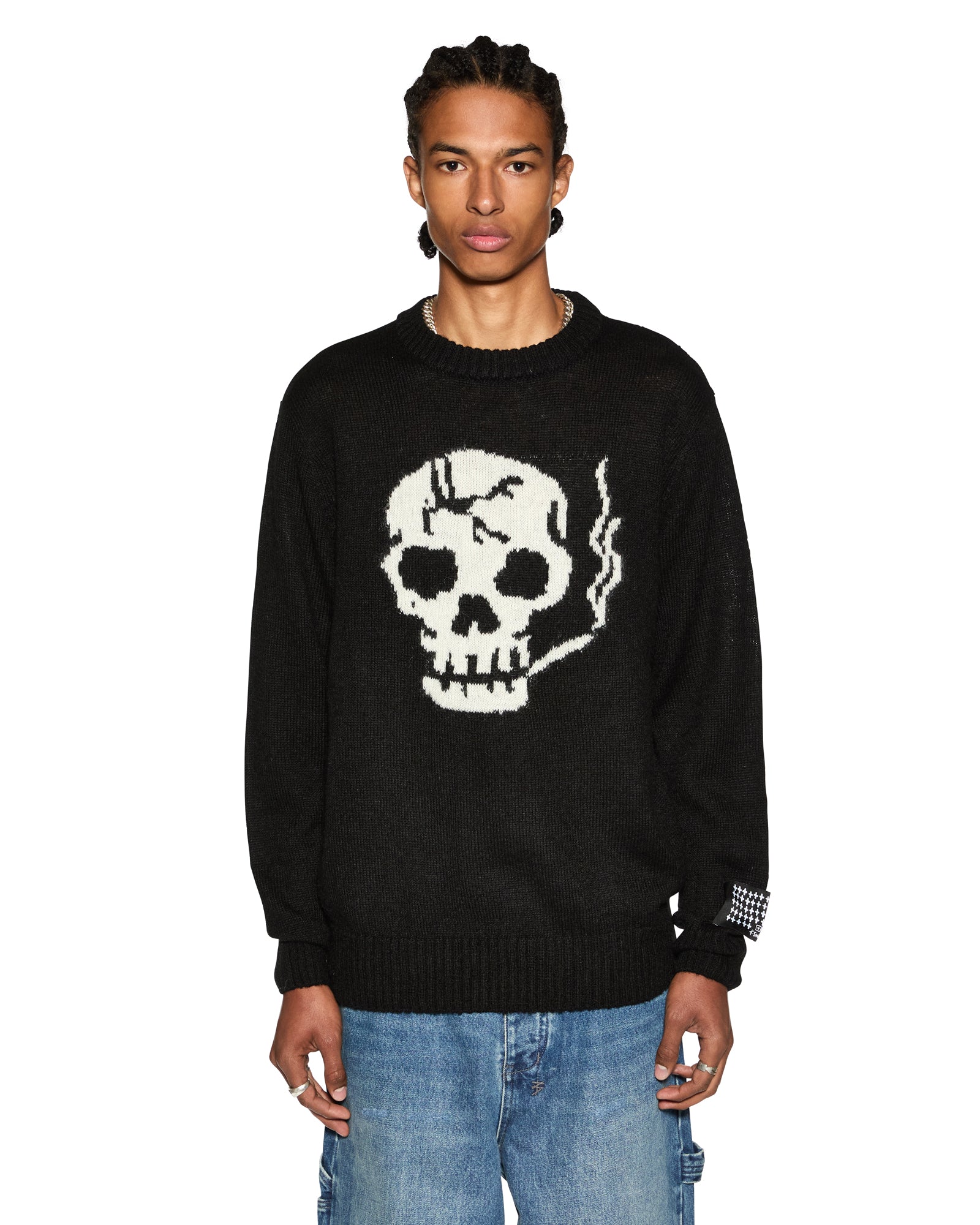 DEAD KNIT CREW BLACK Sweater - Soft Cotton Men's Pullover for Casual Wear & Street Style | Perfect for Fall & Winter Outfits