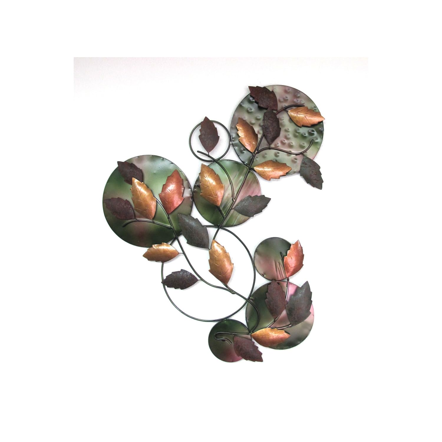 D-ART COLLECTION Iron Leaves Wall Decor - Handmade Metal Leaf Art for Home & Office - Perfect for Living Room, Bedroom, Garden Decor