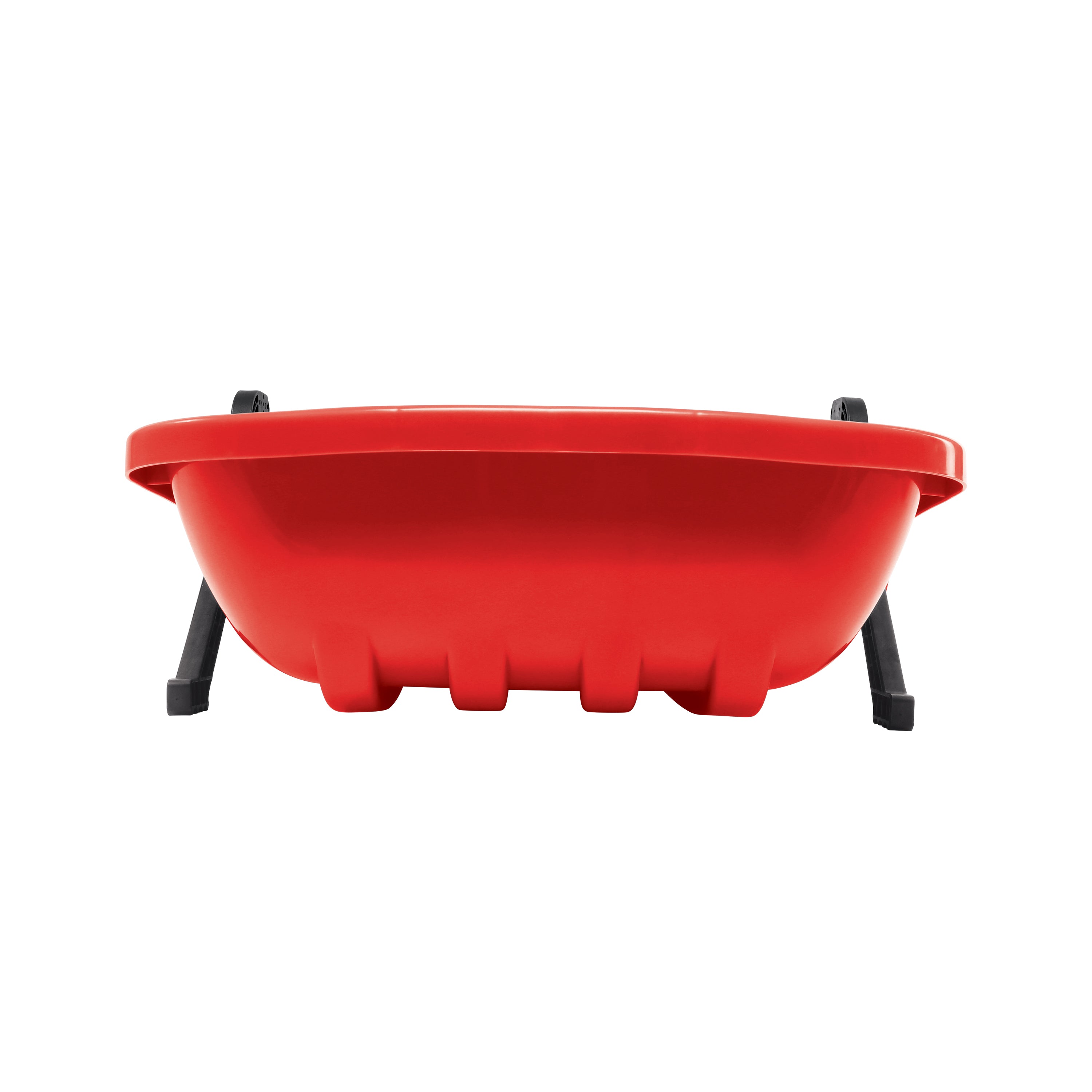 Snow Joe SJ SLD48 RED 48-Inch Snow Sled for Kids Ages 4+ | 2-Person Capacity | Heavy-Duty Plastic Design | Perfect for Winter Fun, Snow Tubing & Backyard Sledding Adventures