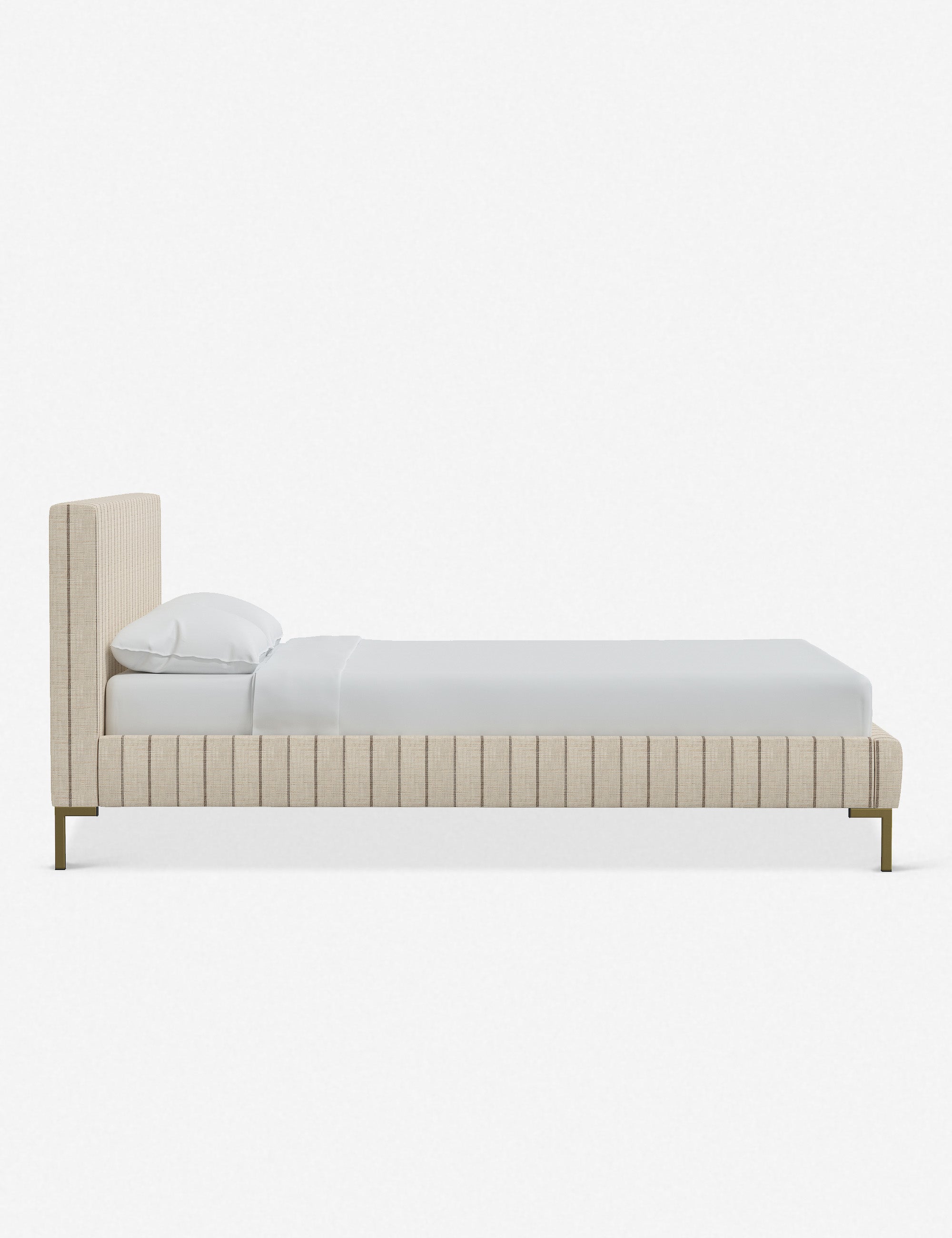 Deva Queen Size Platform Bed Frame with Wooden Slats - Modern Minimalist Bedroom Furniture for Small Spaces & Apartments | Sturdy Support & Easy Assembly
