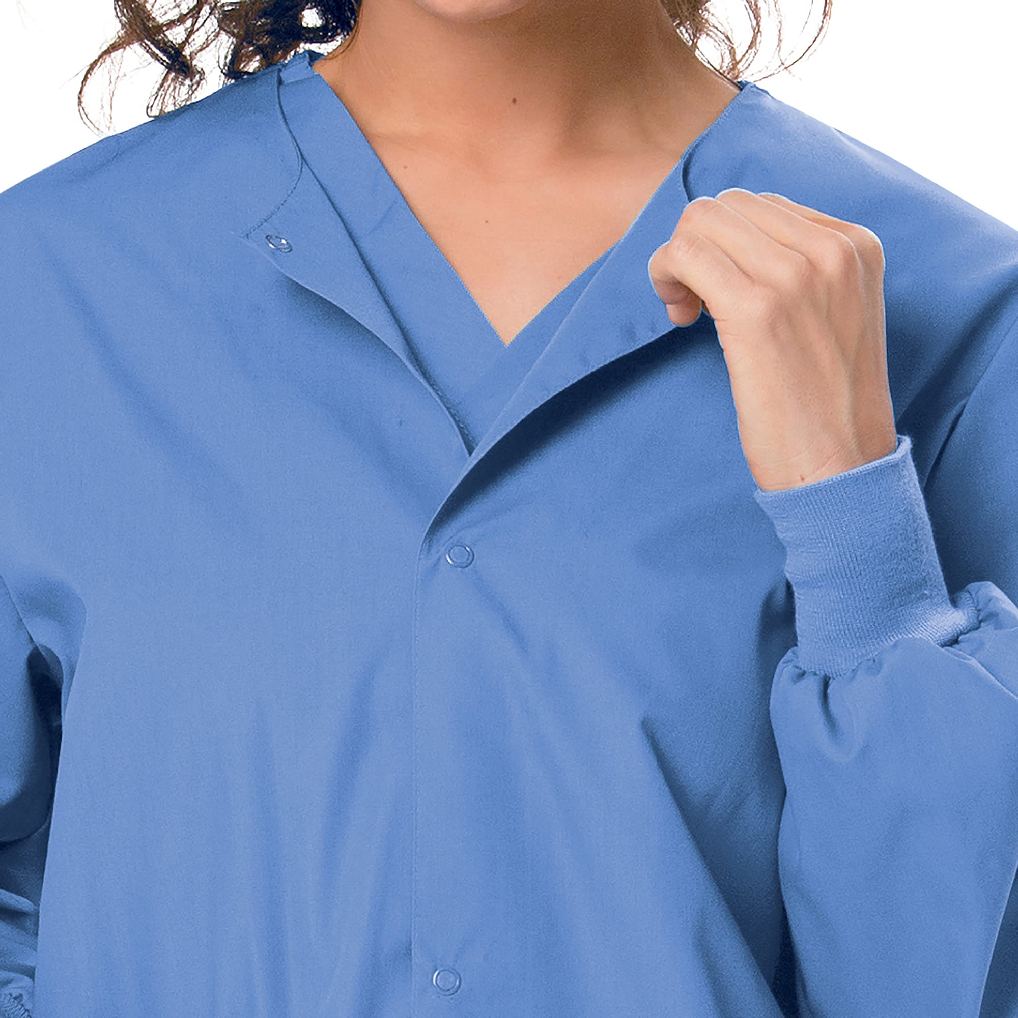 Landau Scrub Zone Unisex Relaxed Fit 2-Pocket Snap-Front Scrub Jacket 75231 - Comfortable Medical Uniform for Doctors, Nurses & Healthcare Professionals - Perfect for Hospitals, Clinics & Healthcare Facilities