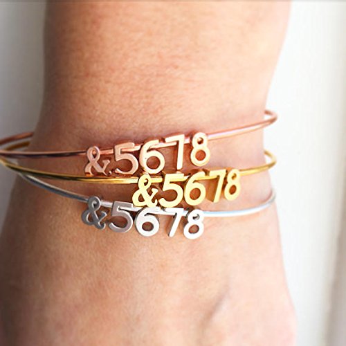 Personalized 5678 Dance Bracelet - Gold Bangle for Dancers - Perfect Gift for Dance Recitals, Competitions & Dance Team Celebrations