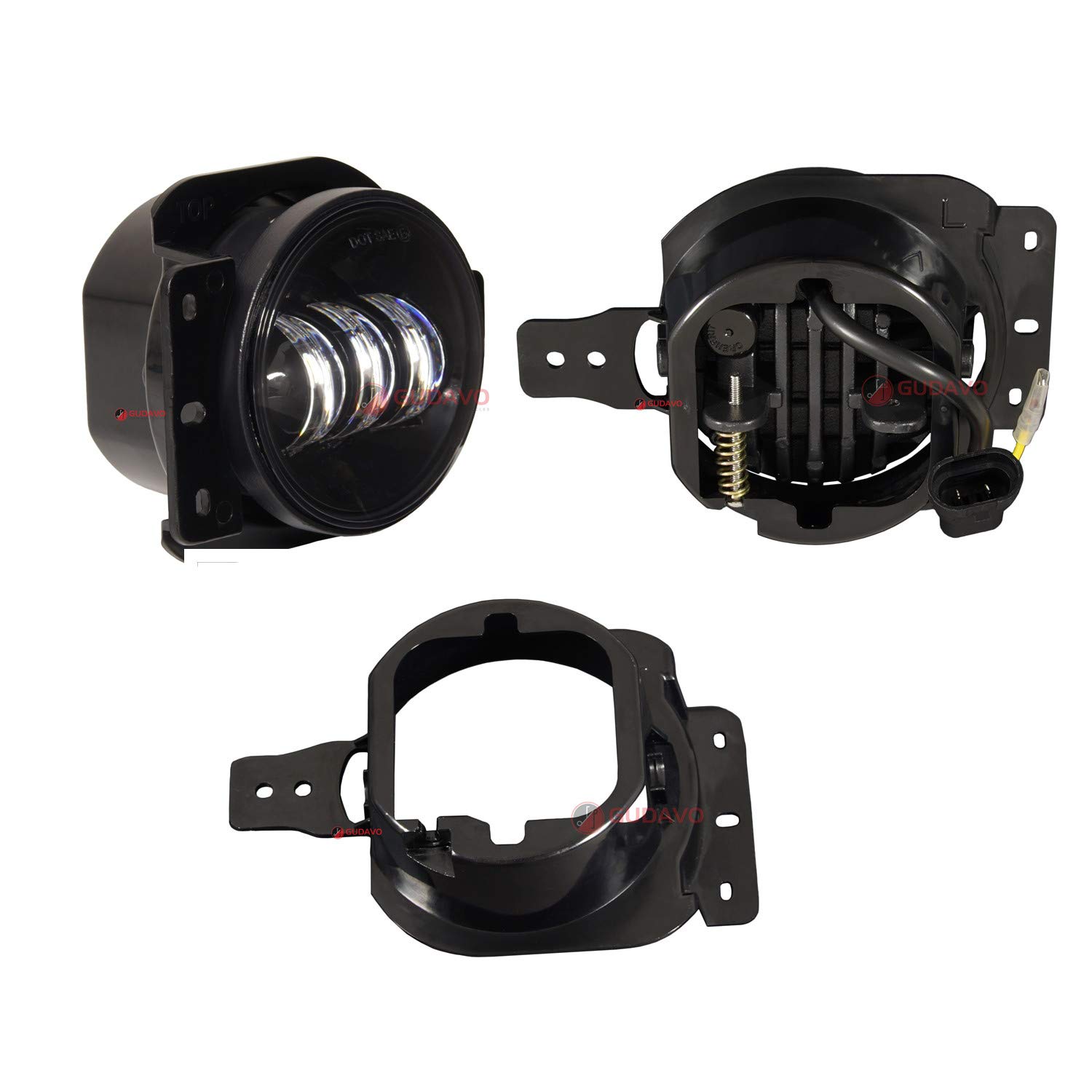 4 Inch LED Fog Lights for Jeep Wrangler JL/JLU (2018-2023) - Compatible with Sport, Rubicon & Sahara Models - Waterproof Round Fog Lamps with Mounting Brackets - Perfect for Off-Roading, Night Driving & Extreme Weather Conditions
