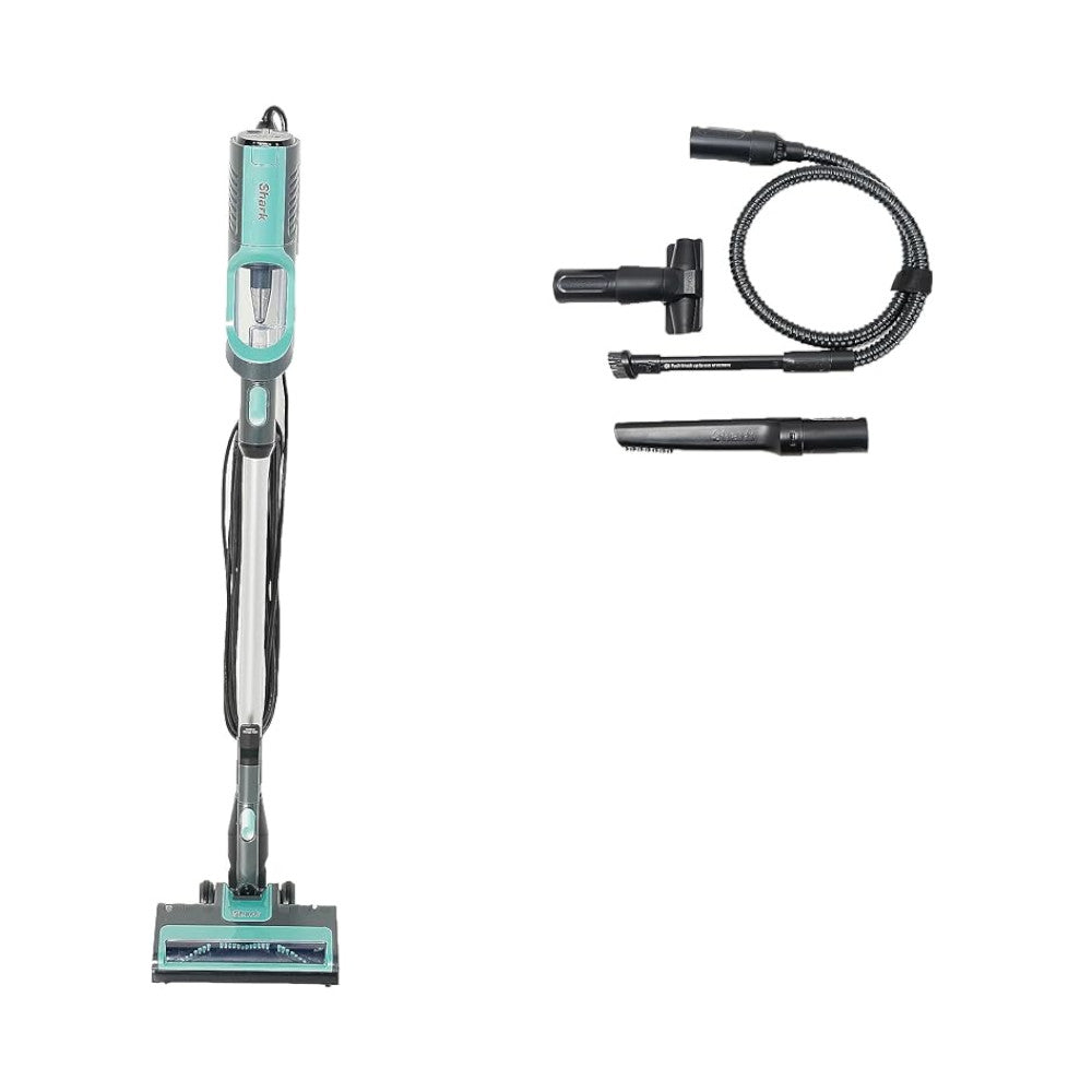 SHARK QS100Q Ultralight HyperVelocity Corded Stick Vacuum Cleaner - Factory Serviced with Home Essentials Warranty | Powerful Suction for Hardwood Floors, Carpets & Pet Hair | Ideal for Home Cleaning & Quick Pickups