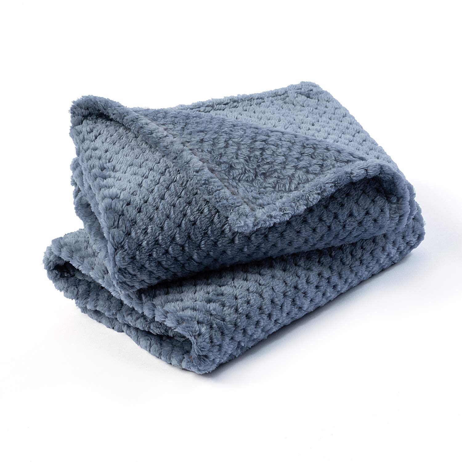 Cozy Pet Blanket for Dogs & Cats - Soft Fleece Throw for Bed, Couch & Travel - Blue (24