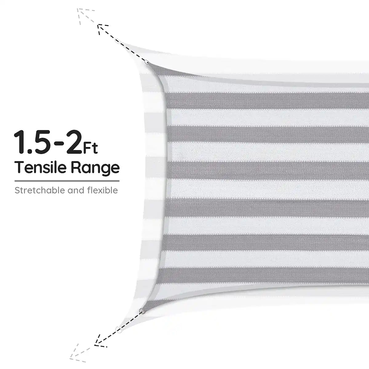 26' x 20' Rectangle Sun Shade Sail - UV Protection Outdoor Canopy for Patio, Garden, Pool & Backyard - Waterproof & Durable Shade Cloth for Sun Shelter