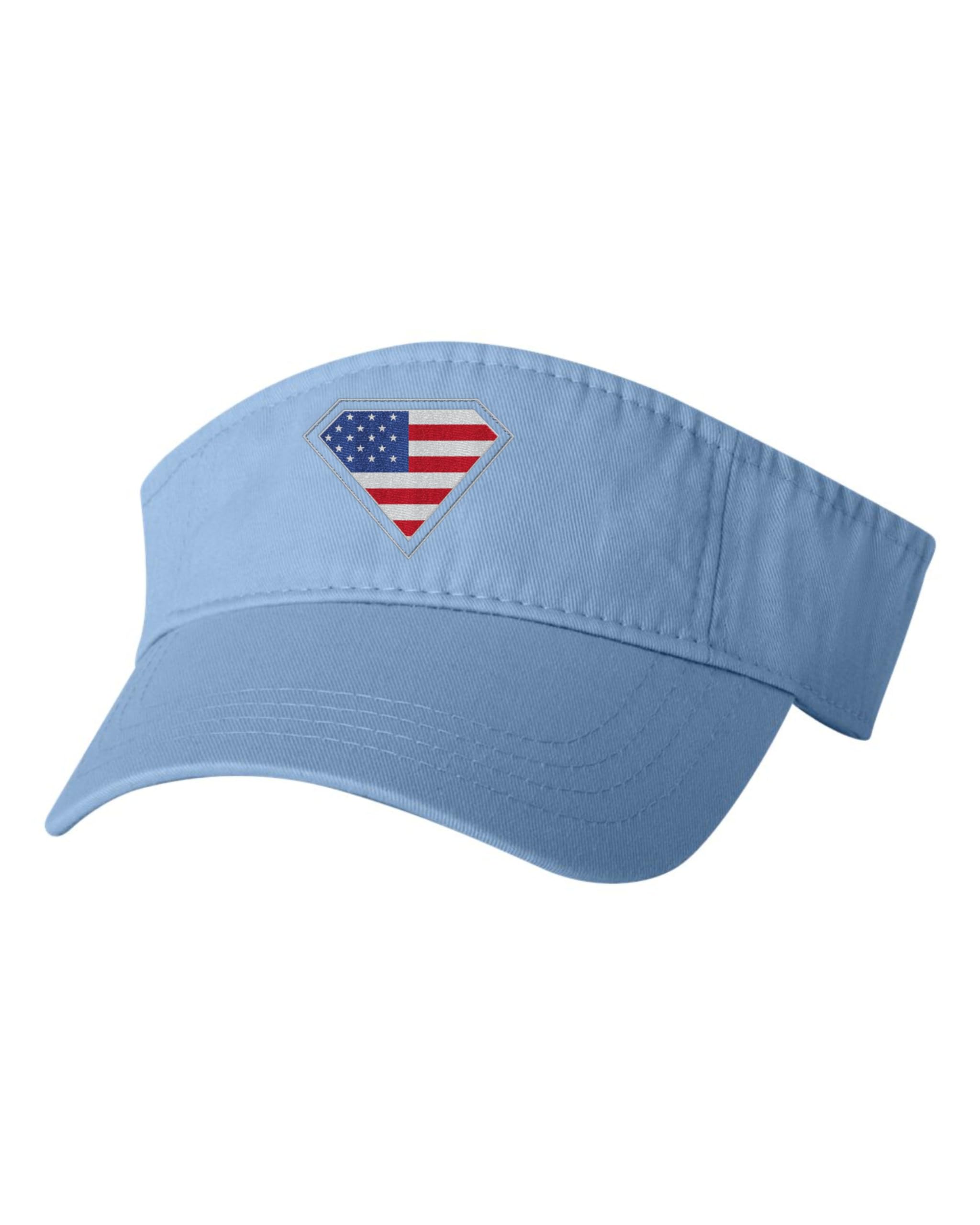 USA Patriotic Diamond Mesh Back Cap with Ponytail Hole - Stylish Sun Visor for Women, Perfect for 4th of July, Sports & Outdoor Activities