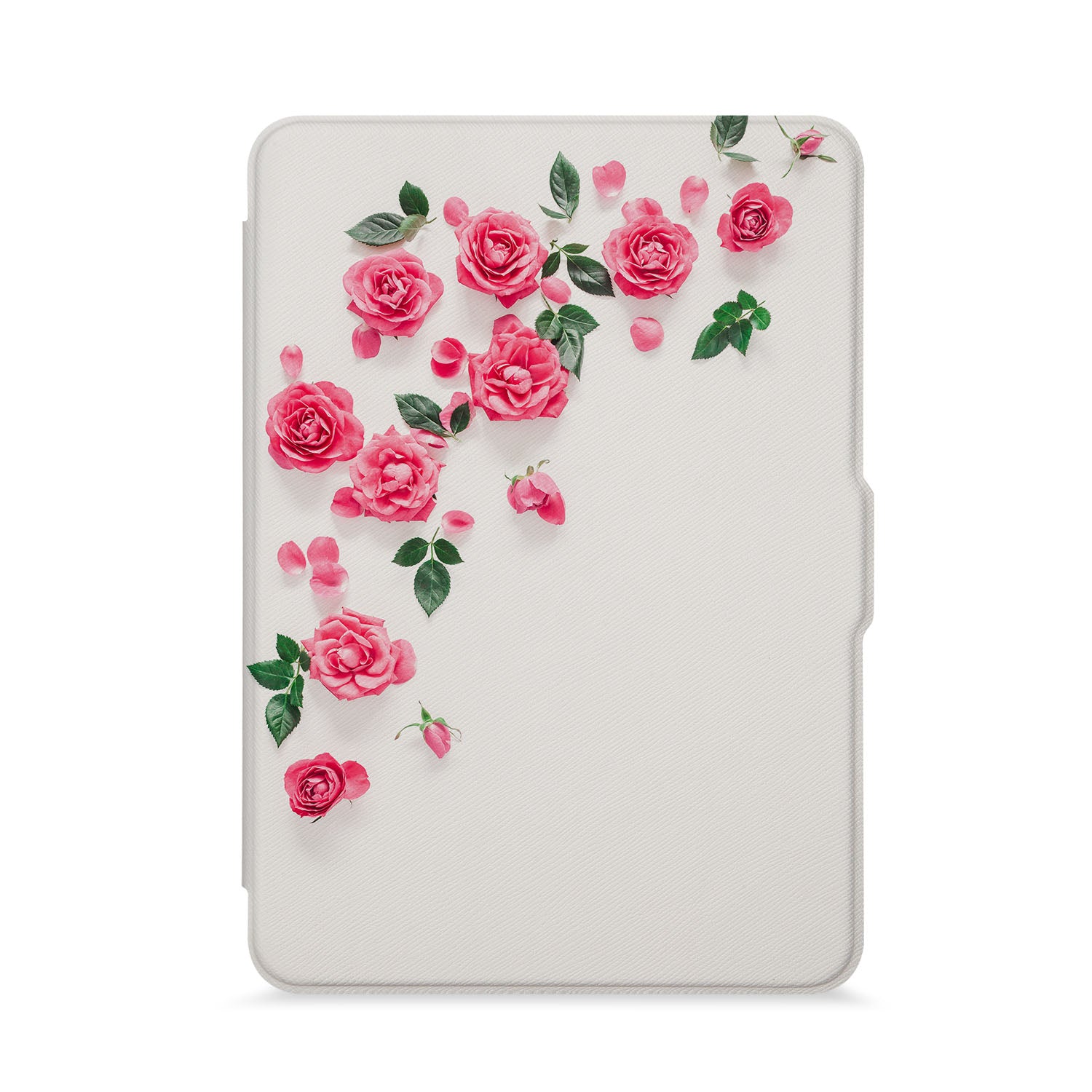 Premium Kindle Case with Flat Flower Design - Slim & Lightweight Protective Cover for Kindle E-Readers - Perfect for Reading at Home, Travel, and Commuting