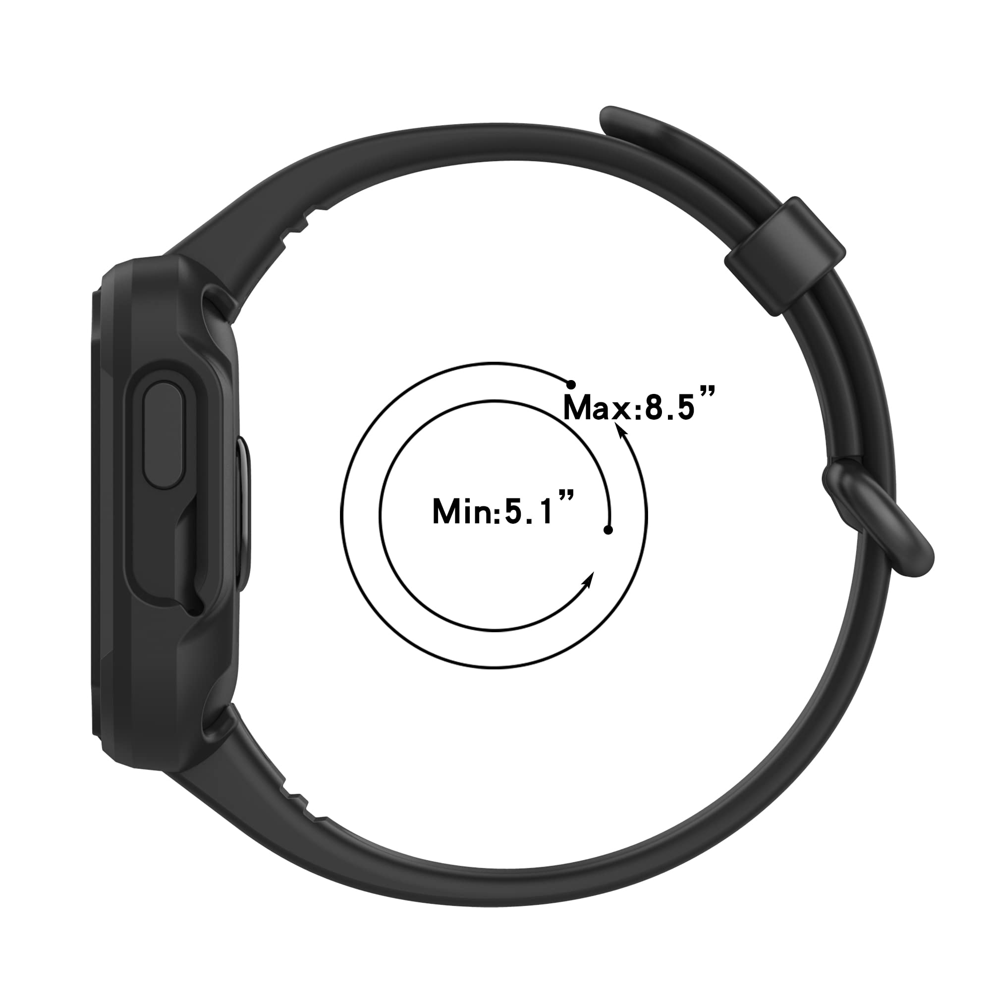 Xiaomi Watch Bands for Mi Watch Lite 2/1 & Redmi Watch 2 Lite - Silicone Sports Strap for Running & Fitness