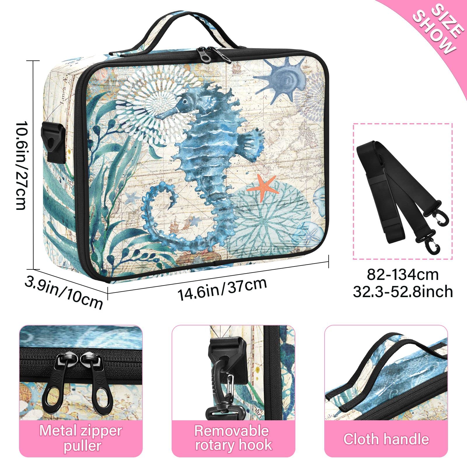Modern Cow Texture Cosmetic Bag - Travel Organizer for Women & Girls, Perfect for Brushes & Toiletry Gifts