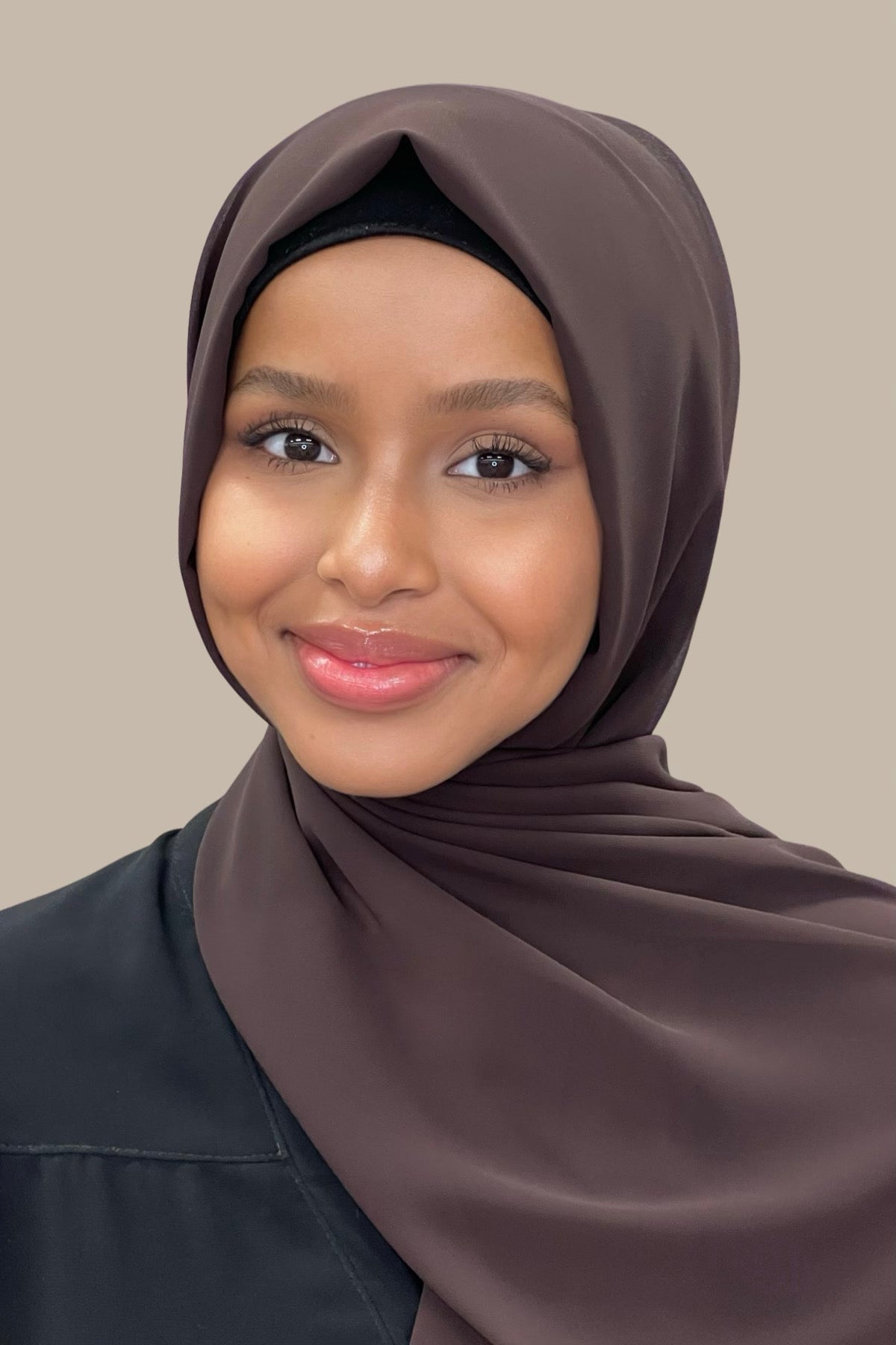 Premium Coffee Brown Chiffon Hijab Scarf - Elegant & Lightweight for Women - Perfect for Daily Wear, Prayer, and Special Occasions