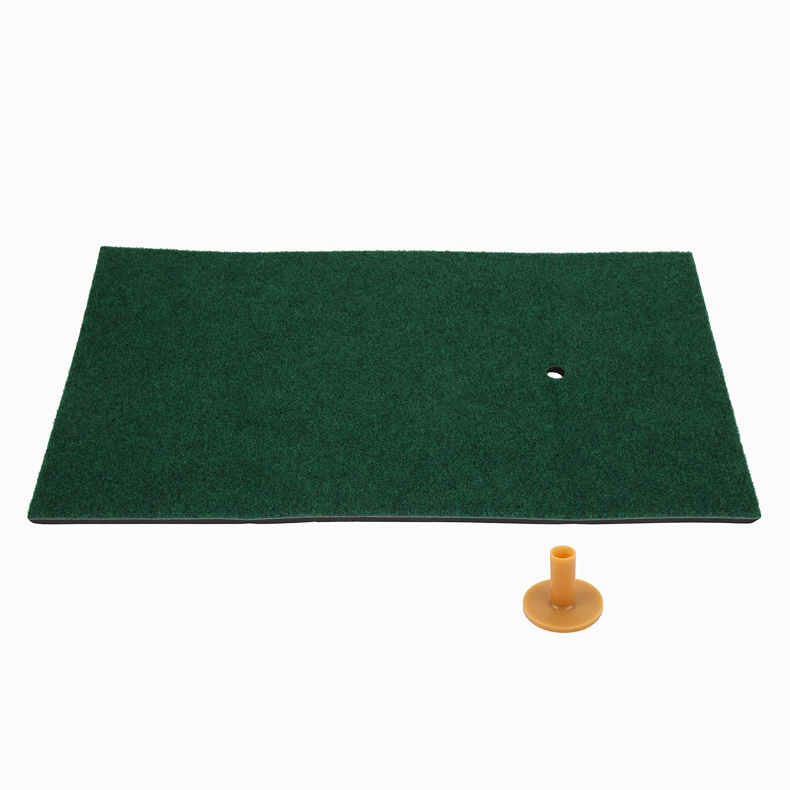 Alvinlite 24x12 Inch Golf Hitting Mat with Rubber Base & 5 Tees - Portable Artificial Turf Practice Mat for Driving, Chipping - Perfect for Indoor/Outdoor Backyard, Garage, and Golf Course Training