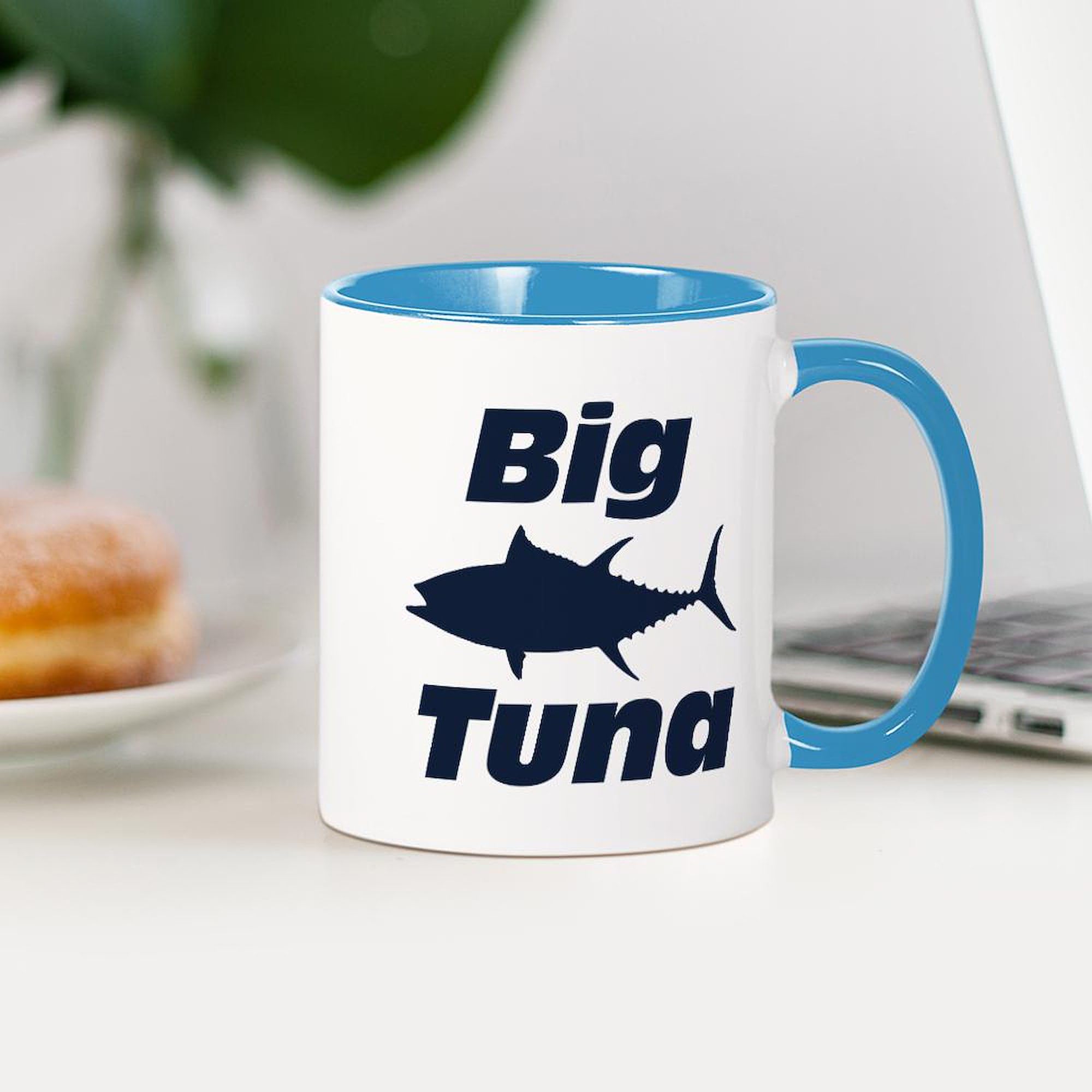 Big Tuna Ceramic Coffee Mug 11 oz (325ml) - Funny Novelty Gift for Office Workers & Fishing Enthusiasts - Perfect for Coffee, Tea & Hot Drinks at Home or Workplace