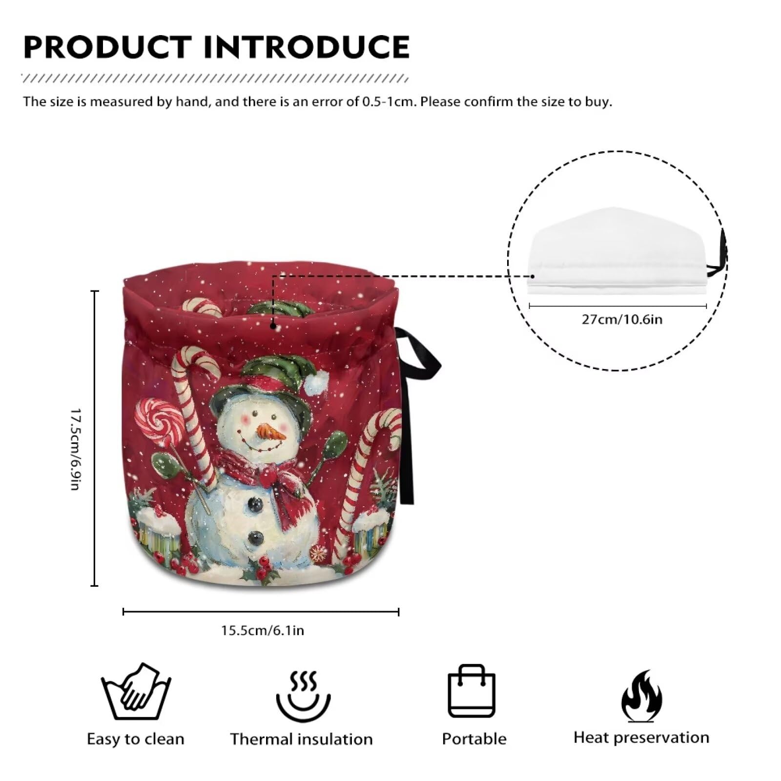Soft Insulated Snowman Tea Cozy - Foldable Teapot Cover for Heat Retention & Dust Protection | Cute Kitchen Decor Accessory | Perfect for Winter Tea Parties & Home Decor