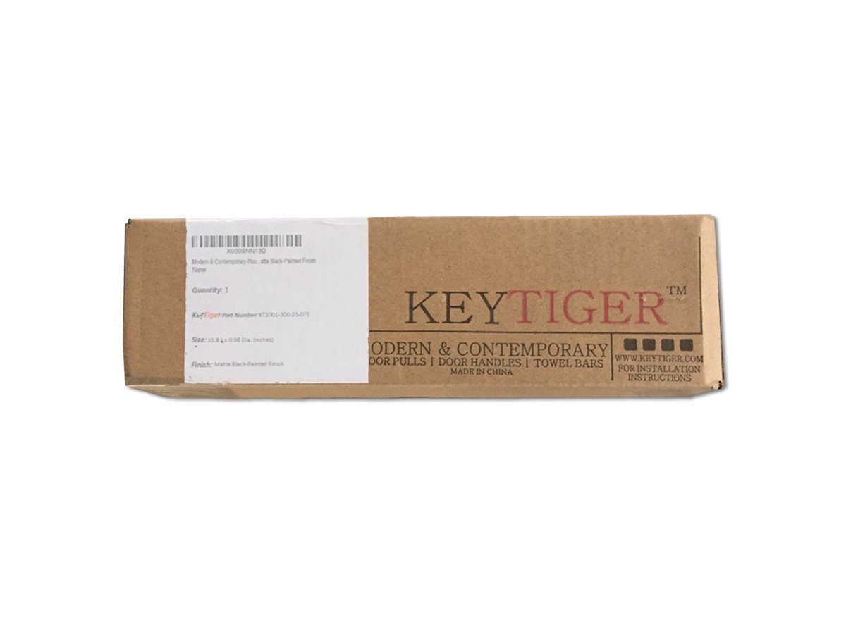 KeyTiger 18 Inch Stainless Steel Modern Door Handle - Square Flat Shape Bar Pull for Entry, Shower, Sliding Barn & Interior/Exterior Doors - Chrome Mirror Polish Finish - Perfect for Contemporary Homes & Commercial Spaces